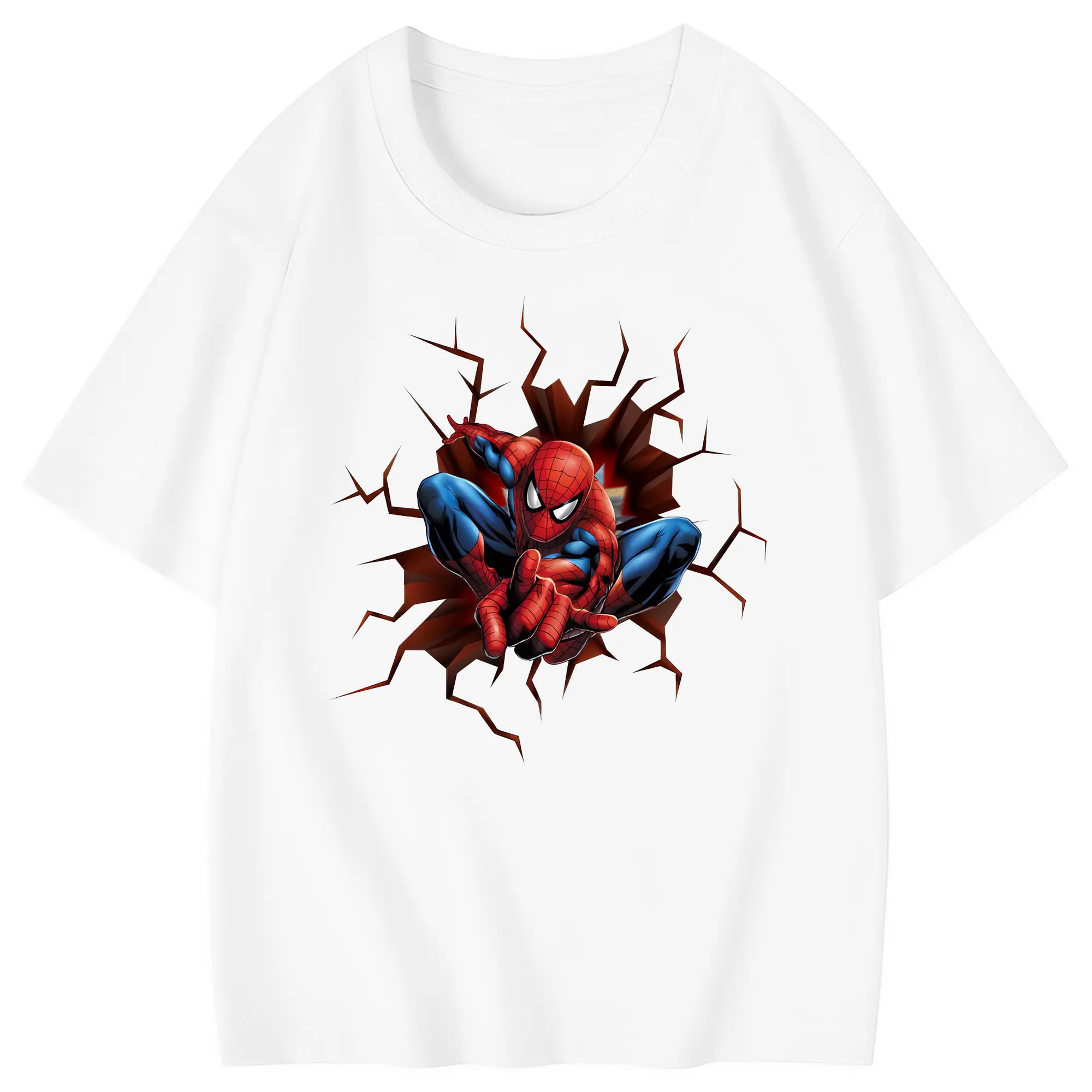 アベンジャーズ (Avenjāzu) グッズ スパイダーマン（Spider-Man） - 綿100％ キッズTシャツ ・ フロントプリント ・ 快適 通気性 ・ スポーツ カジュアル 散歩用