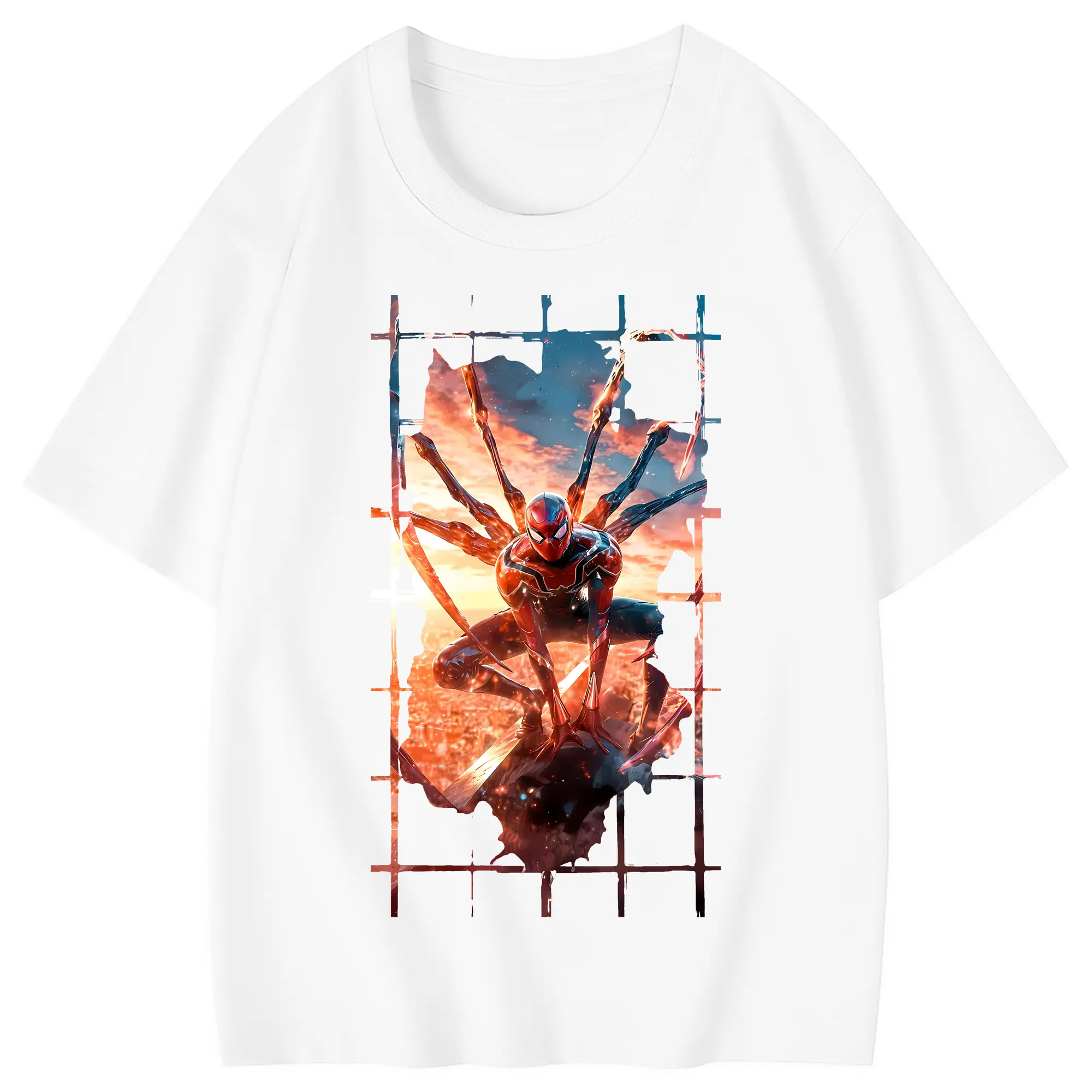 アベンジャーズ (Avenjāzu) グッズ スパイダーマン（Spider-Man） - 綿100％ キッズTシャツ ・ フロントプリント ・ 快適 通気性 ・ スポーツ カジュアル 散歩用