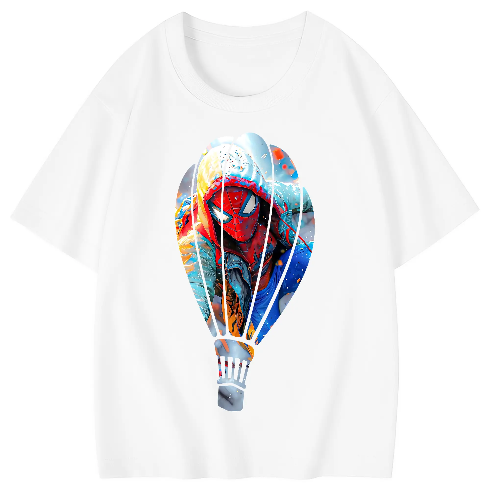 アベンジャーズ (Avenjāzu) グッズ スパイダーマン（Spider-Man） - 綿100％ キッズTシャツ ・ フロントプリント ・ 快適 通気性 ・ スポーツ カジュアル 散歩用