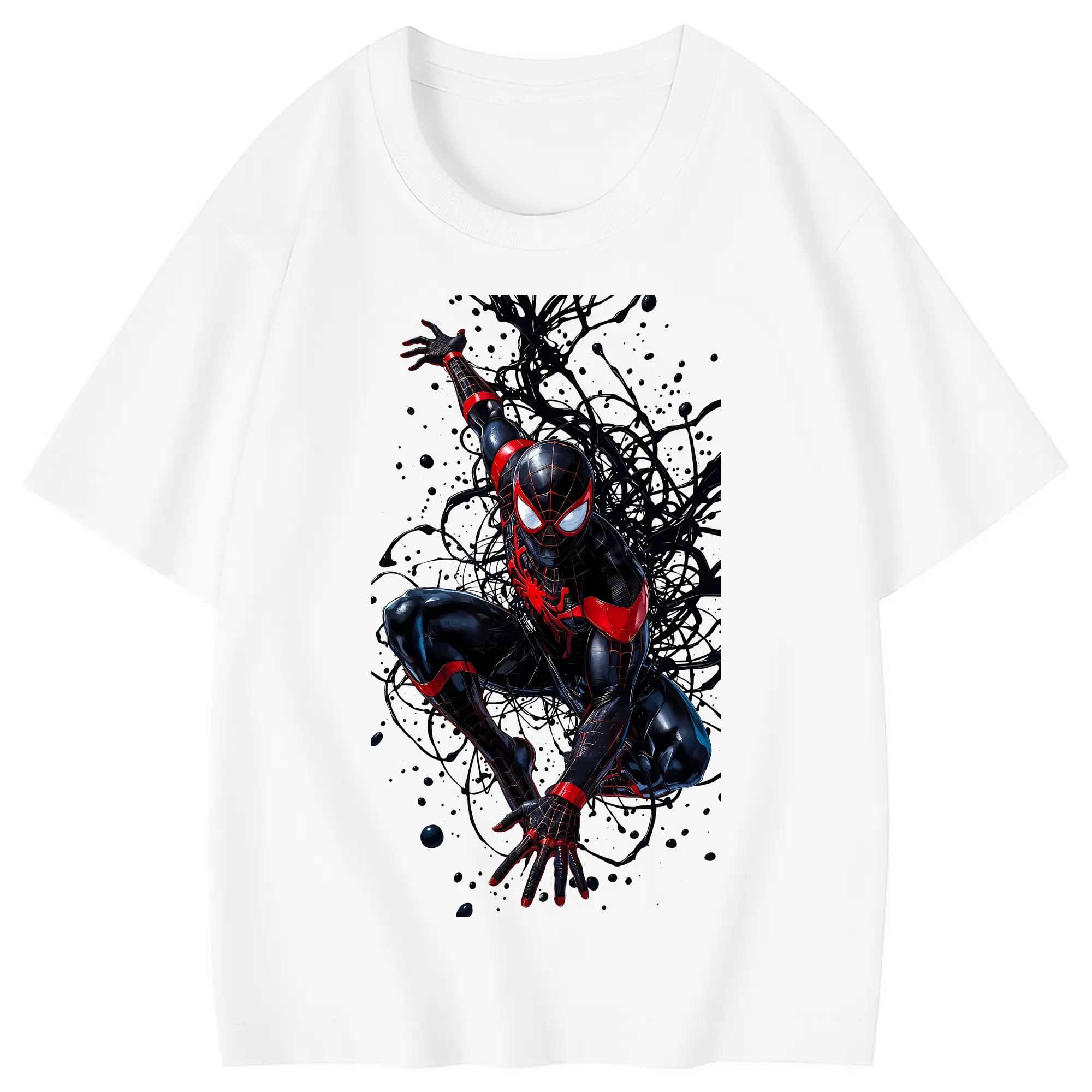 アベンジャーズ (Avenjāzu) グッズ スパイダーマン（Spider-Man） - 綿100％ キッズTシャツ ・ フロントプリント ・ 快適 通気性 ・ スポーツ カジュアル 散歩用