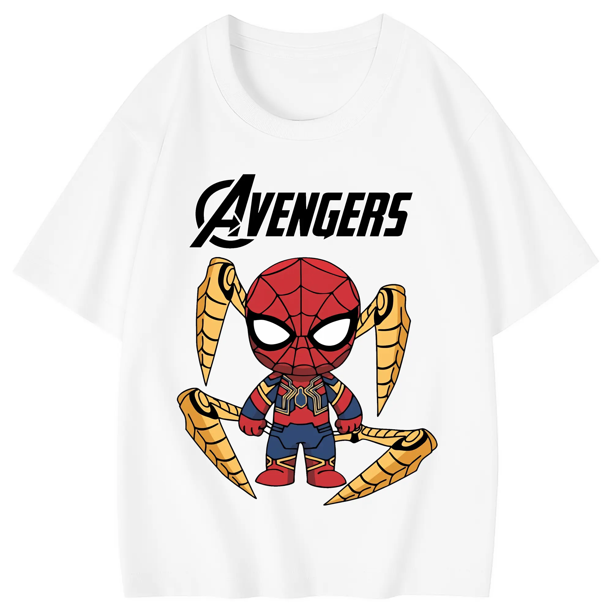アベンジャーズ (Avenjāzu) グッズ スパイダーマン（Spider-Man） - 綿100％ キッズTシャツ ・ フロントプリント ・ 快適 通気性 ・ スポーツ カジュアル 散歩用