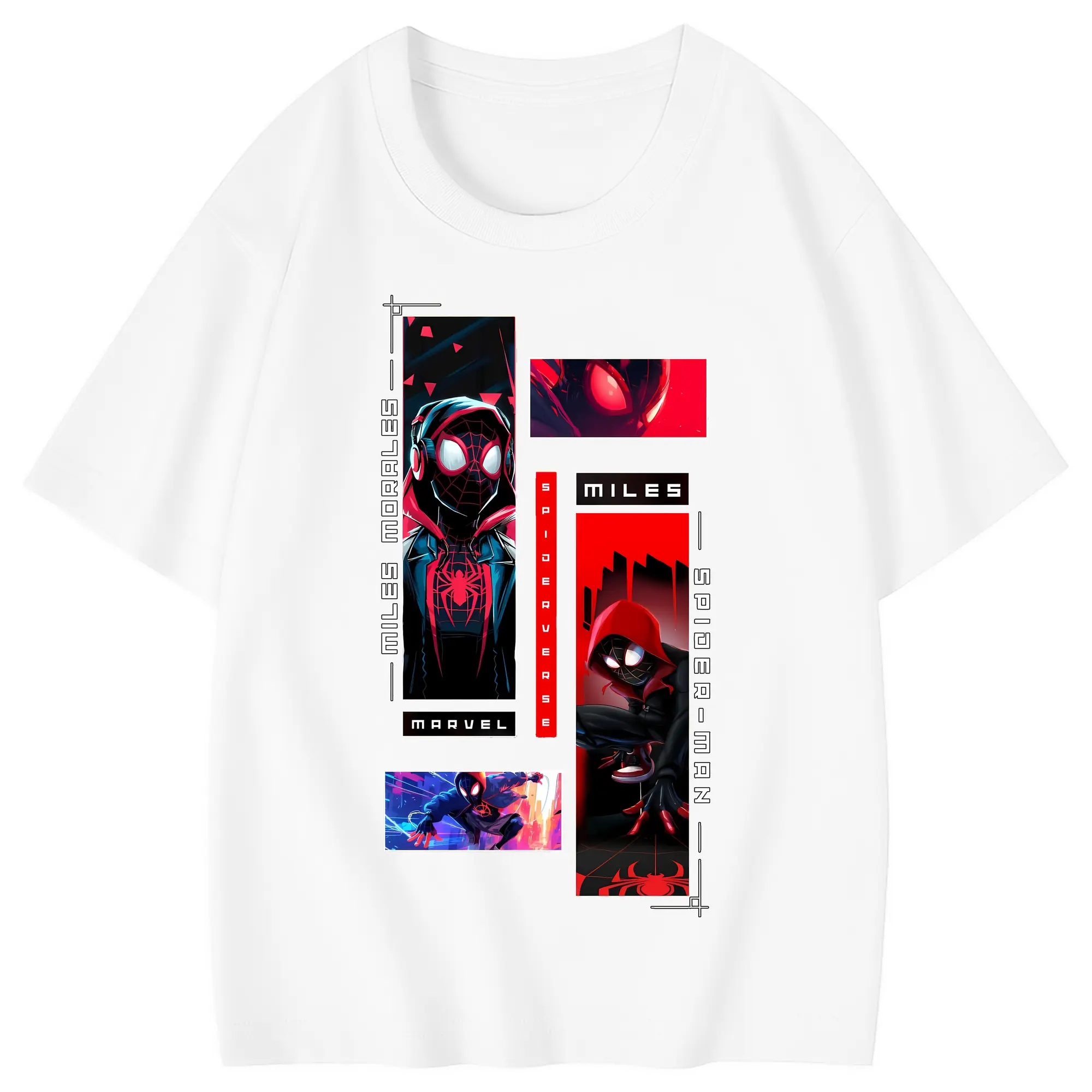 アベンジャーズ (Avenjāzu) グッズ スパイダーマン（Spider-Man） - 綿100％ キッズTシャツ ・ フロントプリント ・ 快適 通気性 ・ スポーツ カジュアル 散歩用