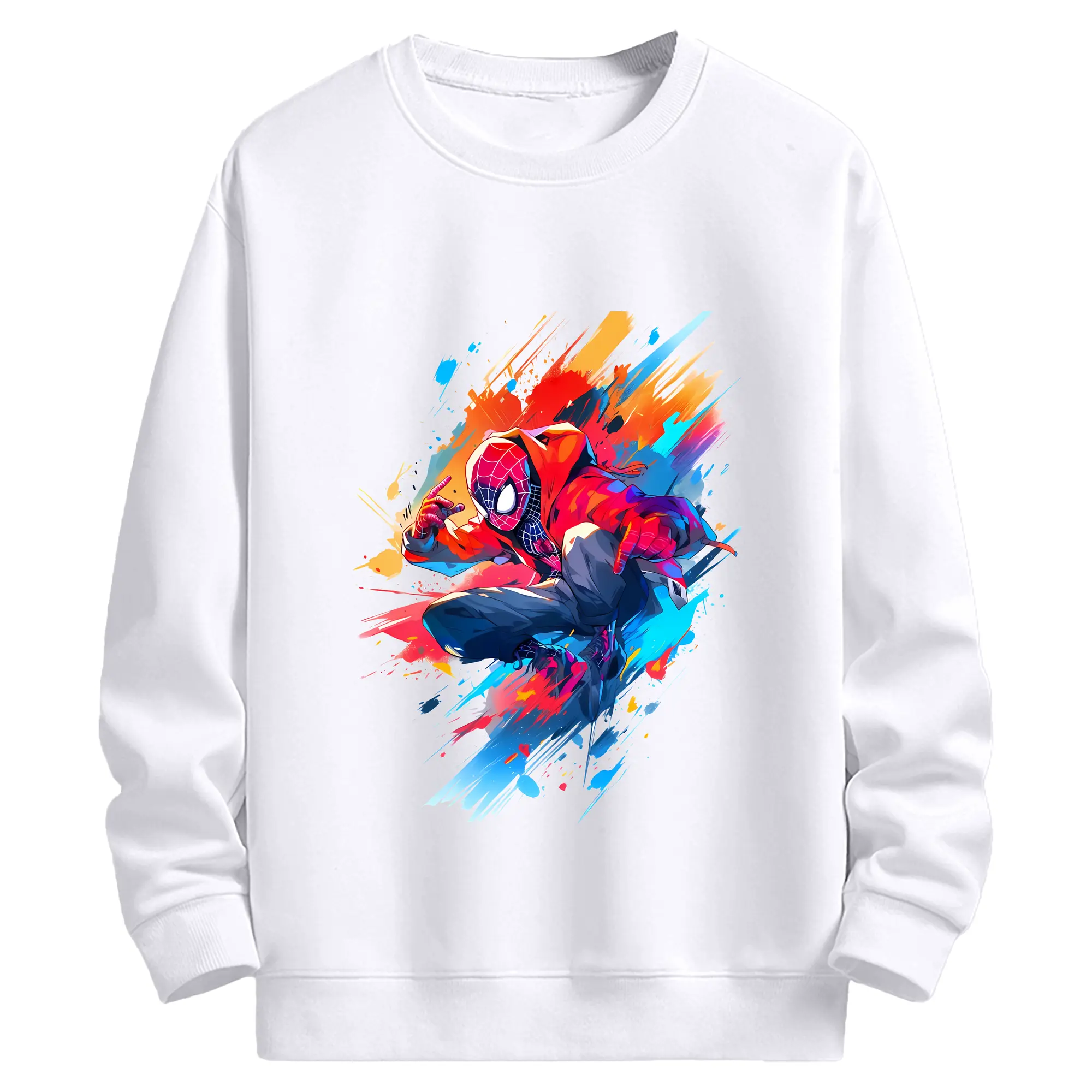 アベンジャーズ (Avenjāzu) グッズ スパイダーマン（Spider-Man） - 高品質 クルーネック スウェット ・ コットン59％ ポリエステル41％ ・ ユニセックス 長袖 トレーナー ・ カジュアル デイリー スポーツ 散歩用
