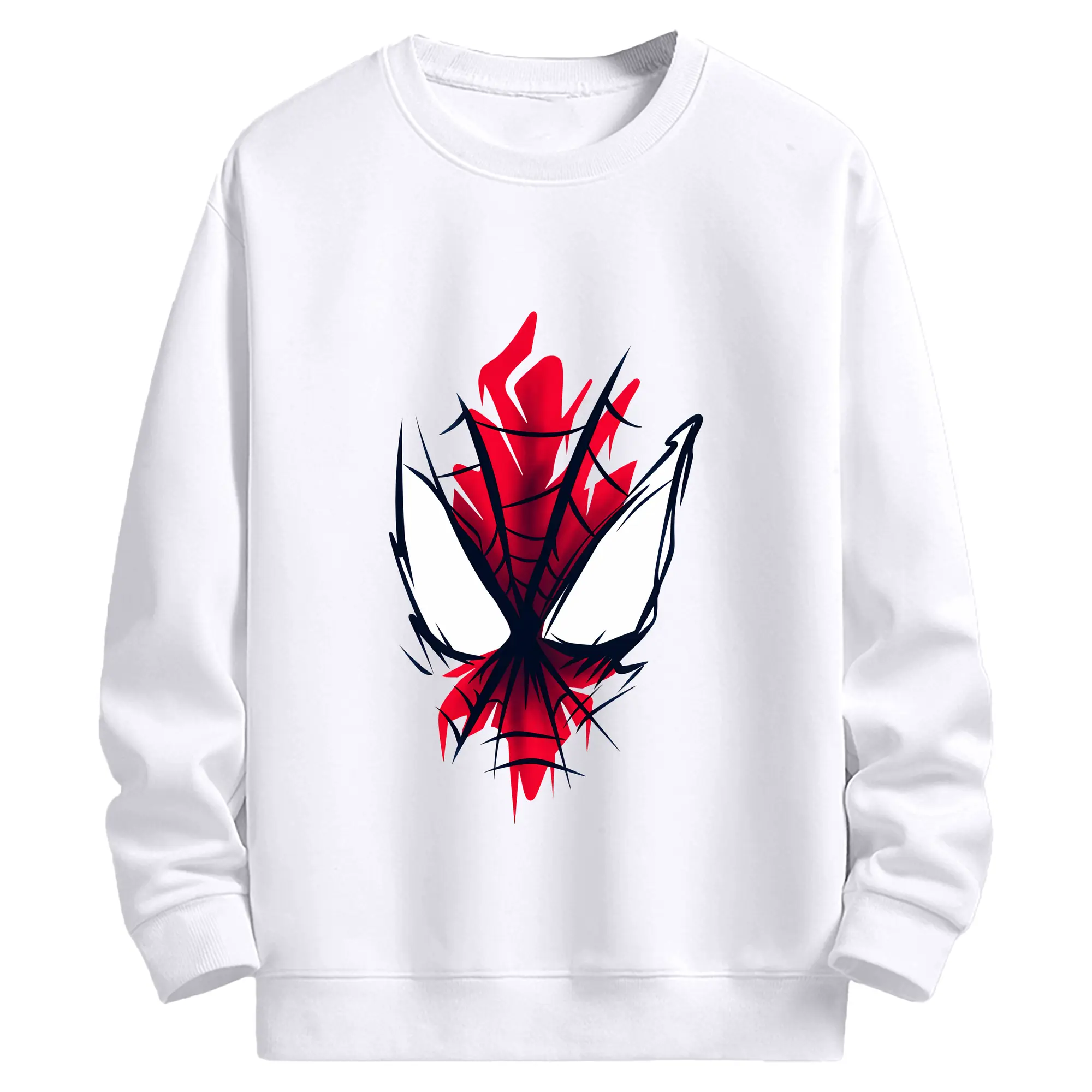 アベンジャーズ (Avenjāzu) グッズ スパイダーマン（Spider-Man） - 高品質 クルーネック スウェット ・ コットン59％ ポリエステル41％ ・ ユニセックス 長袖 トレーナー ・ カジュアル デイリー スポーツ 散歩用
