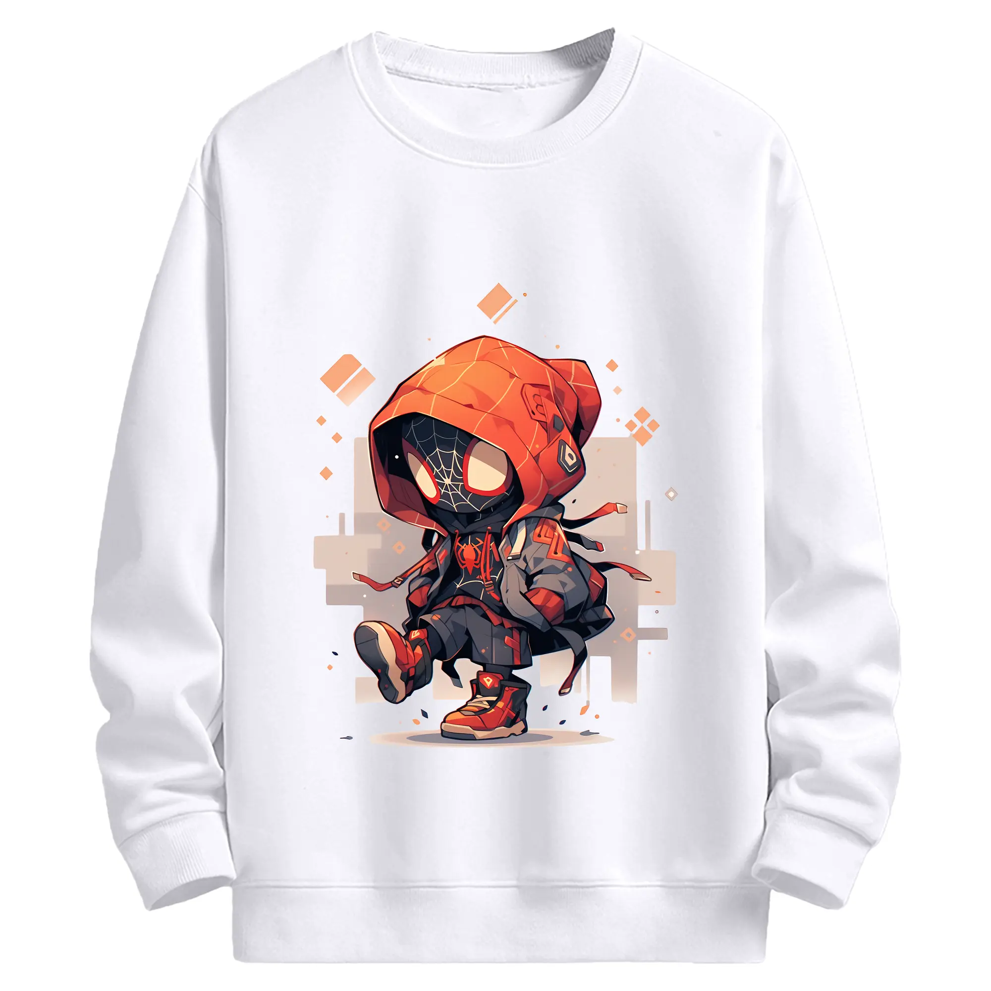 アベンジャーズ (Avenjāzu) グッズ スパイダーマン（Spider-Man） - 高品質 クルーネック スウェット ・ コットン59％ ポリエステル41％ ・ ユニセックス 長袖 トレーナー ・ カジュアル デイリー スポーツ 散歩用