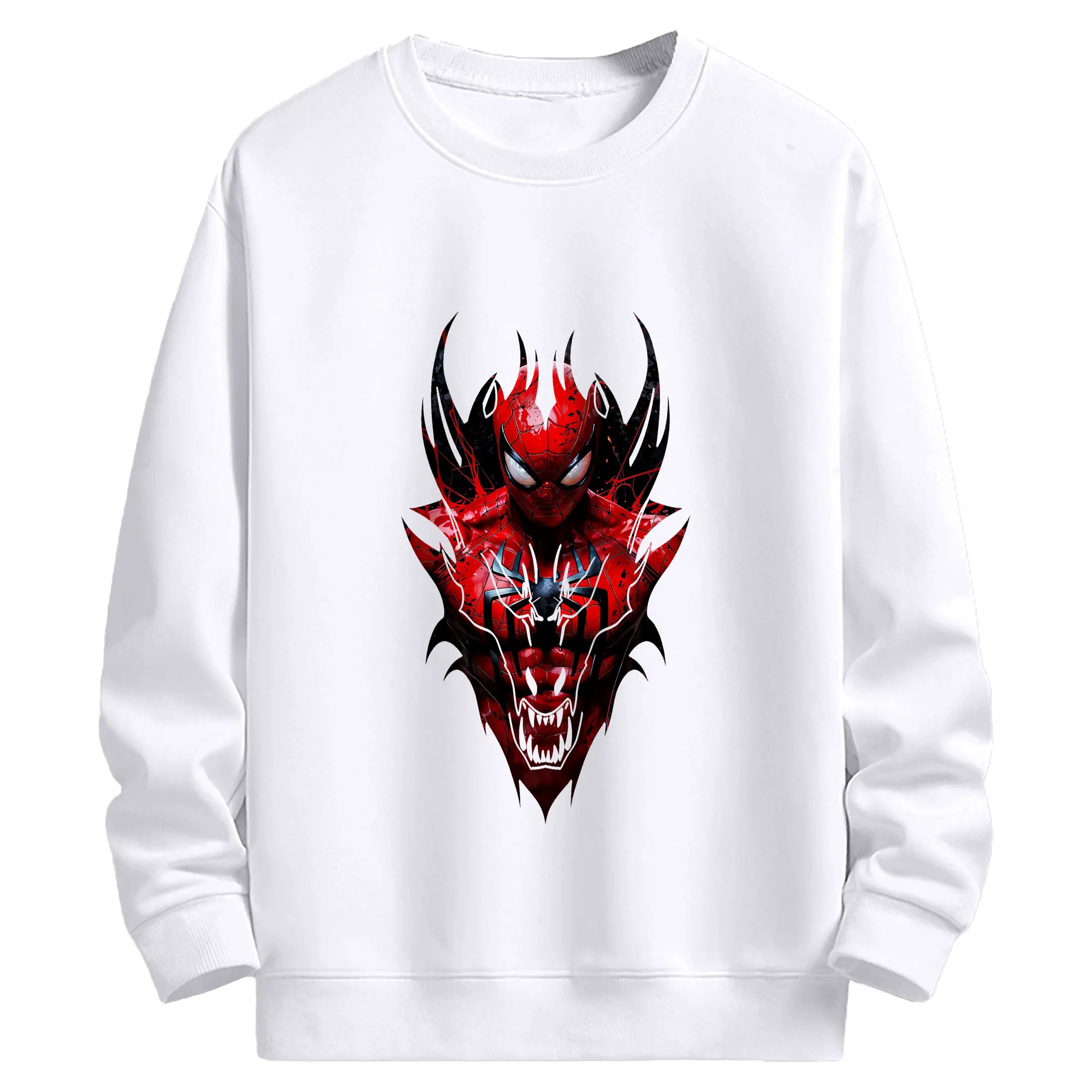 アベンジャーズ (Avenjāzu) グッズ スパイダーマン（Spider-Man） - 高品質 クルーネック スウェット ・ コットン59％ ポリエステル41％ ・ ユニセックス 長袖 トレーナー ・ カジュアル デイリー スポーツ 散歩用