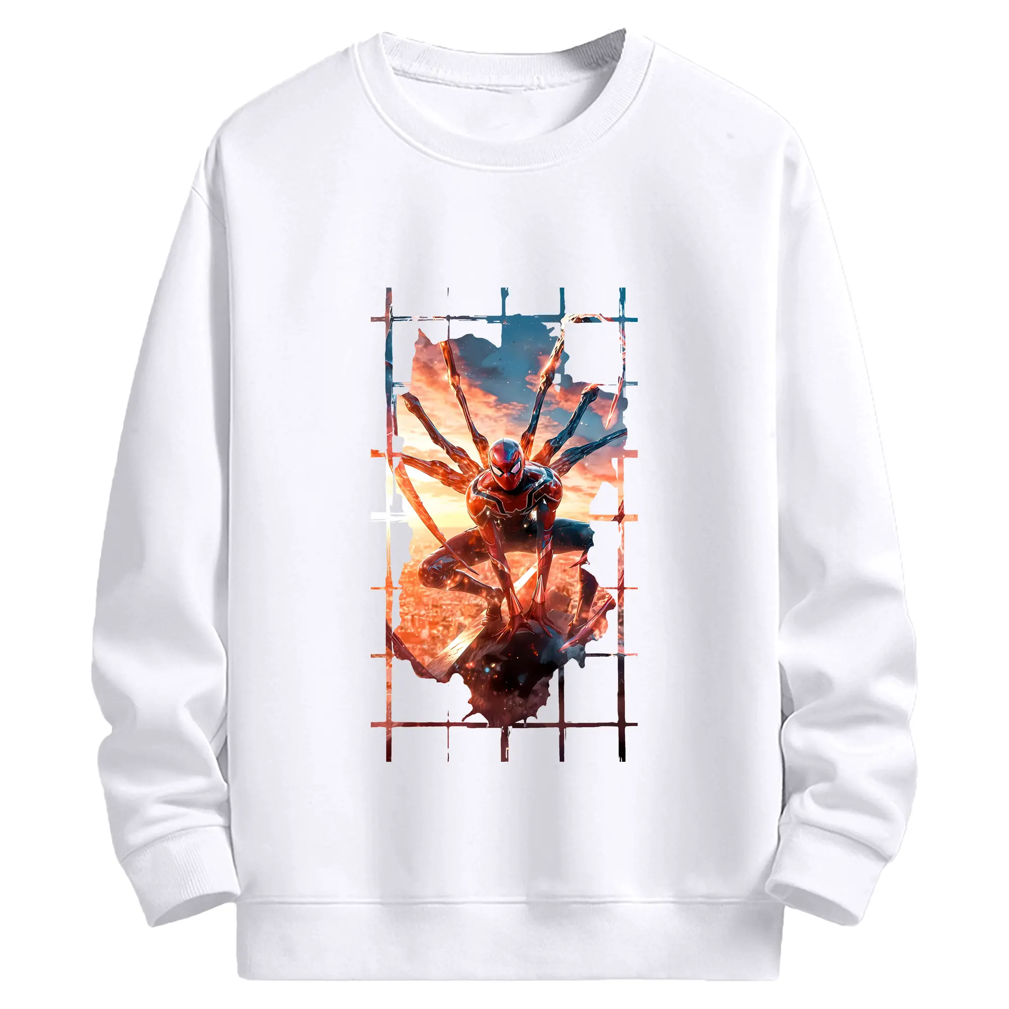 アベンジャーズ (Avenjāzu) グッズ スパイダーマン（Spider-Man） - 高品質 クルーネック スウェット ・ コットン59％ ポリエステル41％ ・ ユニセックス 長袖 トレーナー ・ カジュアル デイリー スポーツ 散歩用