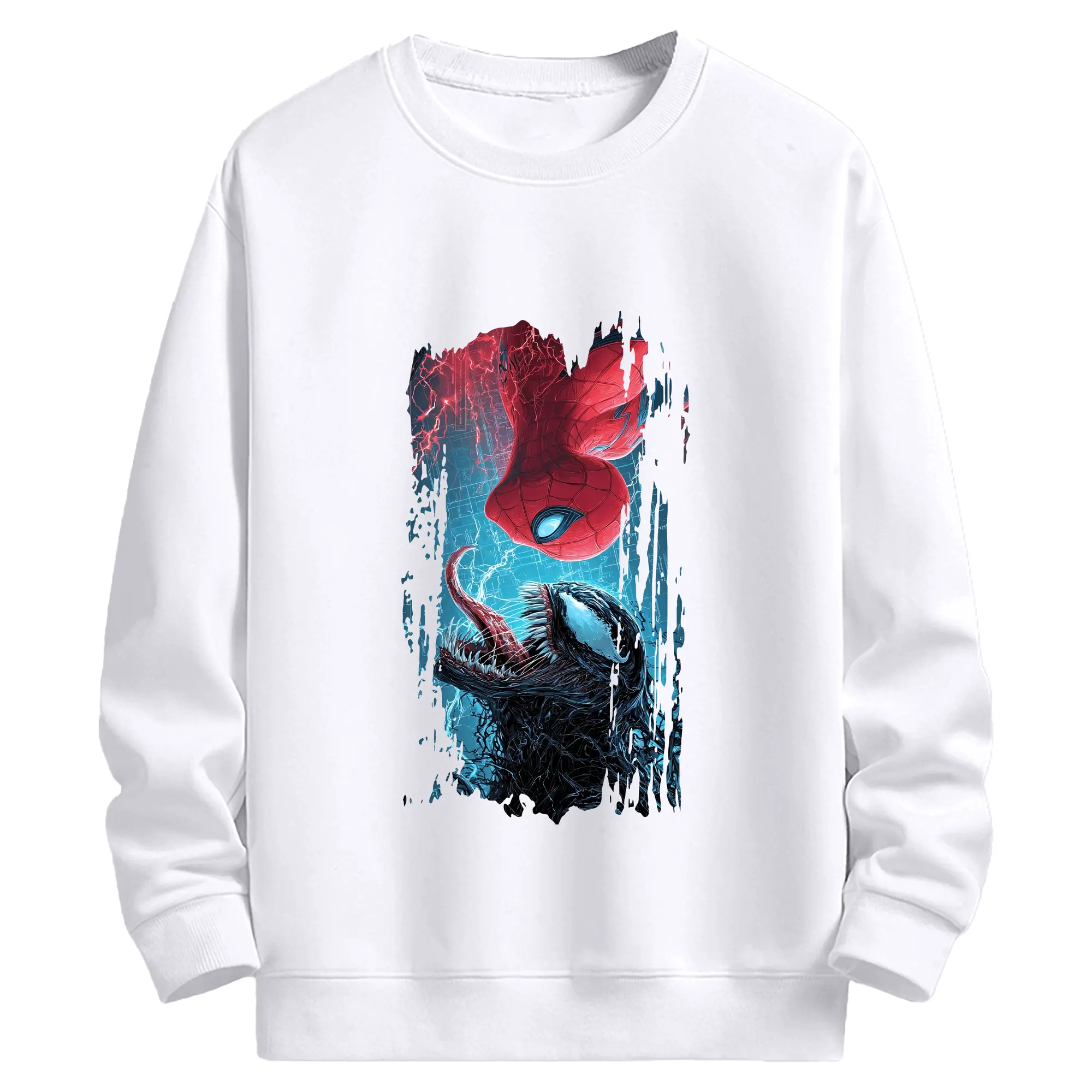 アベンジャーズ (Avenjāzu) グッズ スパイダーマン（Spider-Man） - 高品質 クルーネック スウェット ・ コットン59％ ポリエステル41％ ・ ユニセックス 長袖 トレーナー ・ カジュアル デイリー スポーツ 散歩用