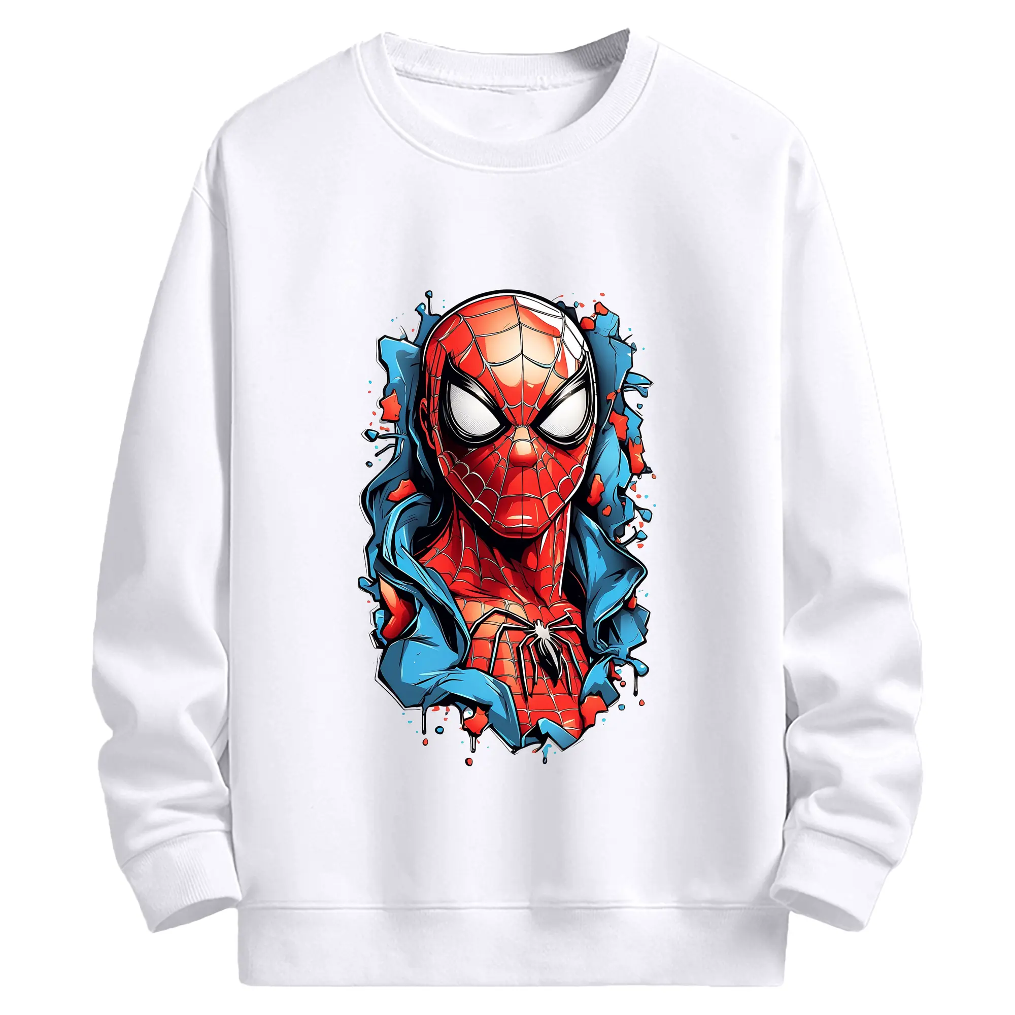 アベンジャーズ (Avenjāzu) グッズ スパイダーマン（Spider-Man） - 高品質 クルーネック スウェット ・ コットン59％ ポリエステル41％ ・ ユニセックス 長袖 トレーナー ・ カジュアル デイリー スポーツ 散歩用