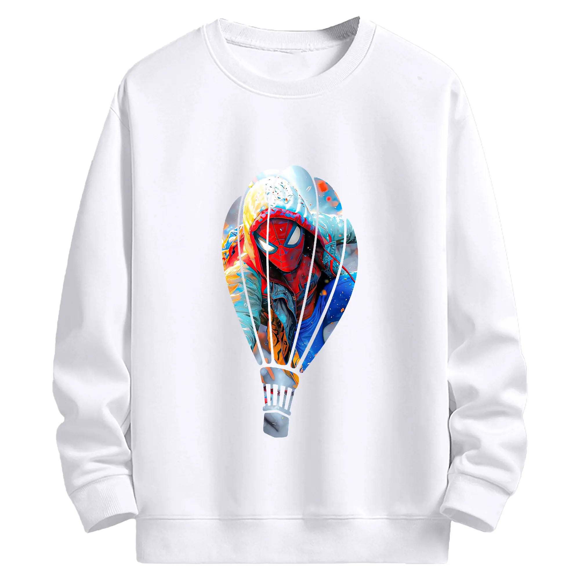アベンジャーズ (Avenjāzu) グッズ スパイダーマン（Spider-Man） - 高品質 クルーネック スウェット ・ コットン59％ ポリエステル41％ ・ ユニセックス 長袖 トレーナー ・ カジュアル デイリー スポーツ 散歩用