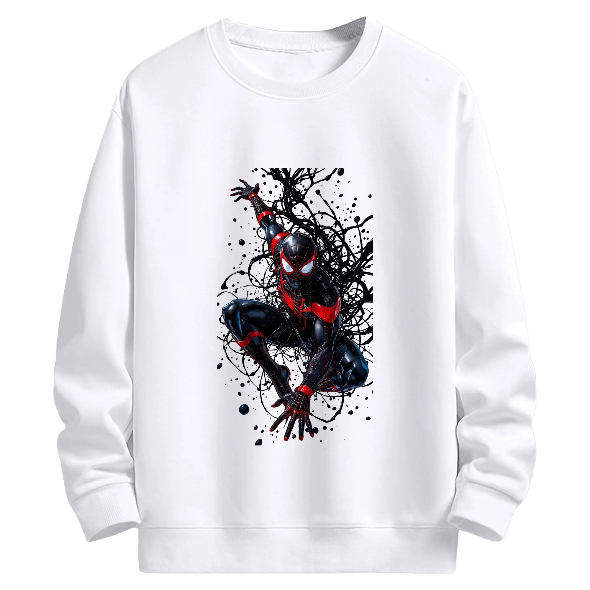 アベンジャーズ (Avenjāzu) グッズ スパイダーマン（Spider-Man） - 高品質 クルーネック スウェット ・ コットン59％ ポリエステル41％ ・ ユニセックス 長袖 トレーナー ・ カジュアル デイリー スポーツ 散歩用