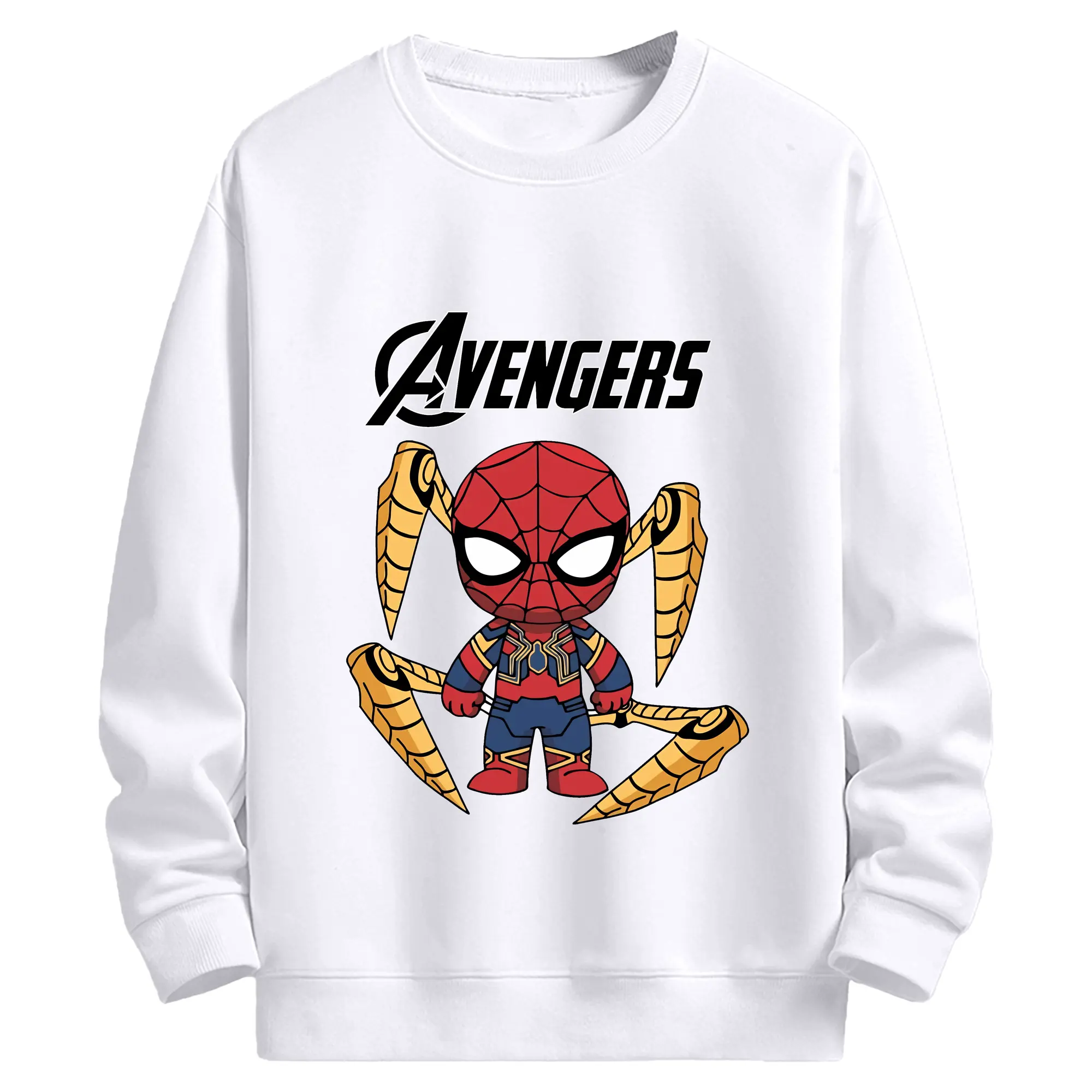 アベンジャーズ (Avenjāzu) グッズ スパイダーマン（Spider-Man） - 高品質 クルーネック スウェット ・ コットン59％ ポリエステル41％ ・ ユニセックス 長袖 トレーナー ・ カジュアル デイリー スポーツ 散歩用