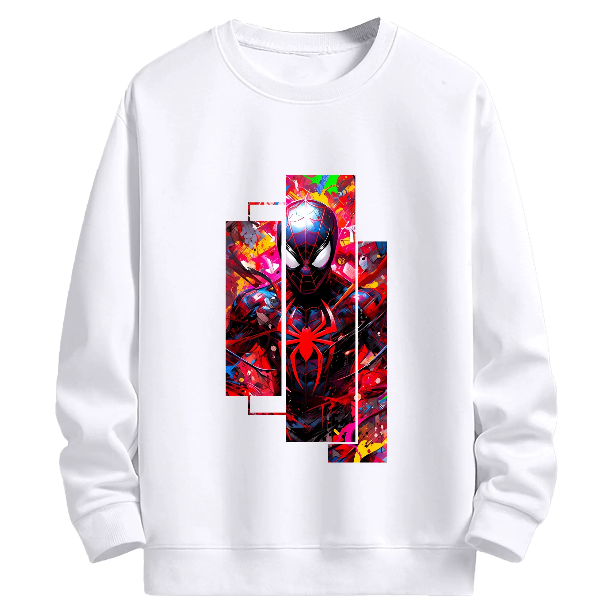 アベンジャーズ (Avenjāzu) グッズ スパイダーマン（Spider-Man） - 高品質 クルーネック スウェット ・ コットン59％ ポリエステル41％ ・ ユニセックス 長袖 トレーナー ・ カジュアル デイリー スポーツ 散歩用