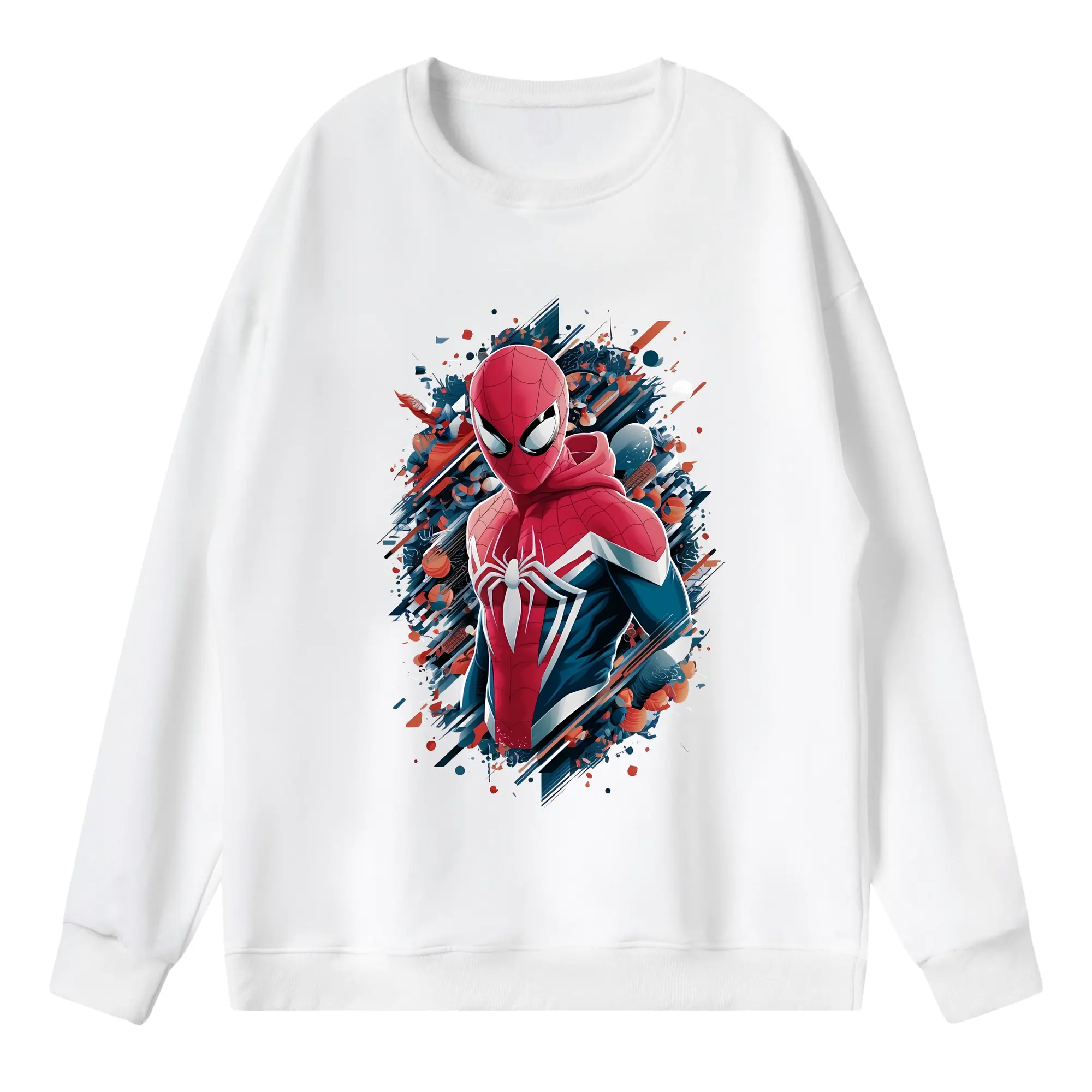 アベンジャーズ (Avenjāzu) グッズ スパイダーマン（Spider-Man） - 薄手 クルーネック スウェット 裏毛260g · ポリエステル 春秋向け カジュアル 男女兼用 · トレーナー デイリー スポーツ 散歩に最適