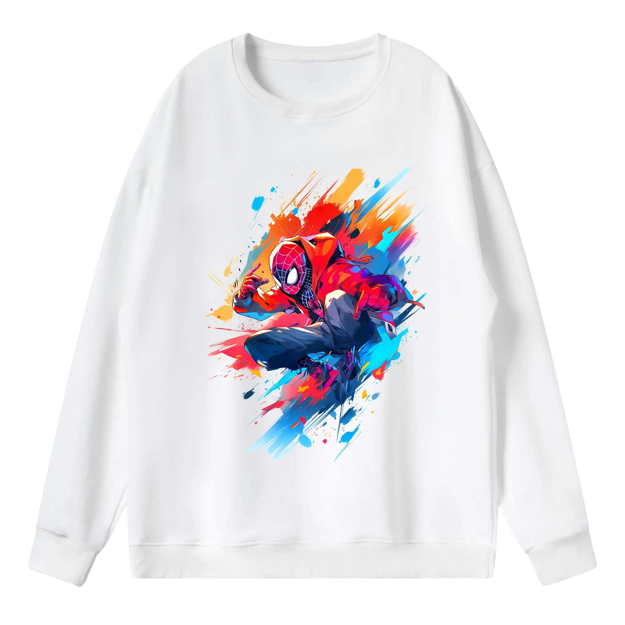 アベンジャーズ (Avenjāzu) グッズ スパイダーマン（Spider-Man） - 薄手 クルーネック スウェット 裏毛260g · ポリエステル 春秋向け カジュアル 男女兼用 · トレーナー デイリー スポーツ 散歩に最適