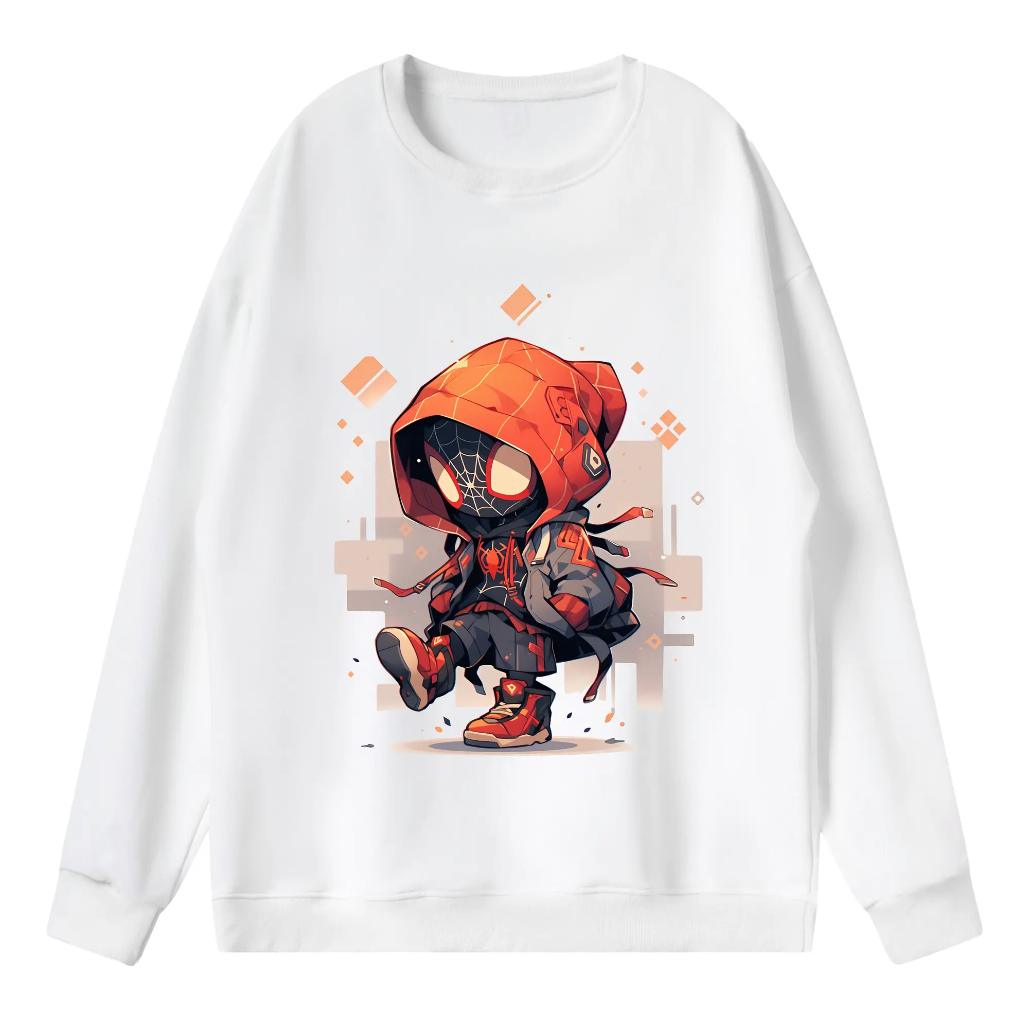 アベンジャーズ (Avenjāzu) グッズ スパイダーマン（Spider-Man） - 薄手 クルーネック スウェット 裏毛260g · ポリエステル 春秋向け カジュアル 男女兼用 · トレーナー デイリー スポーツ 散歩に最適