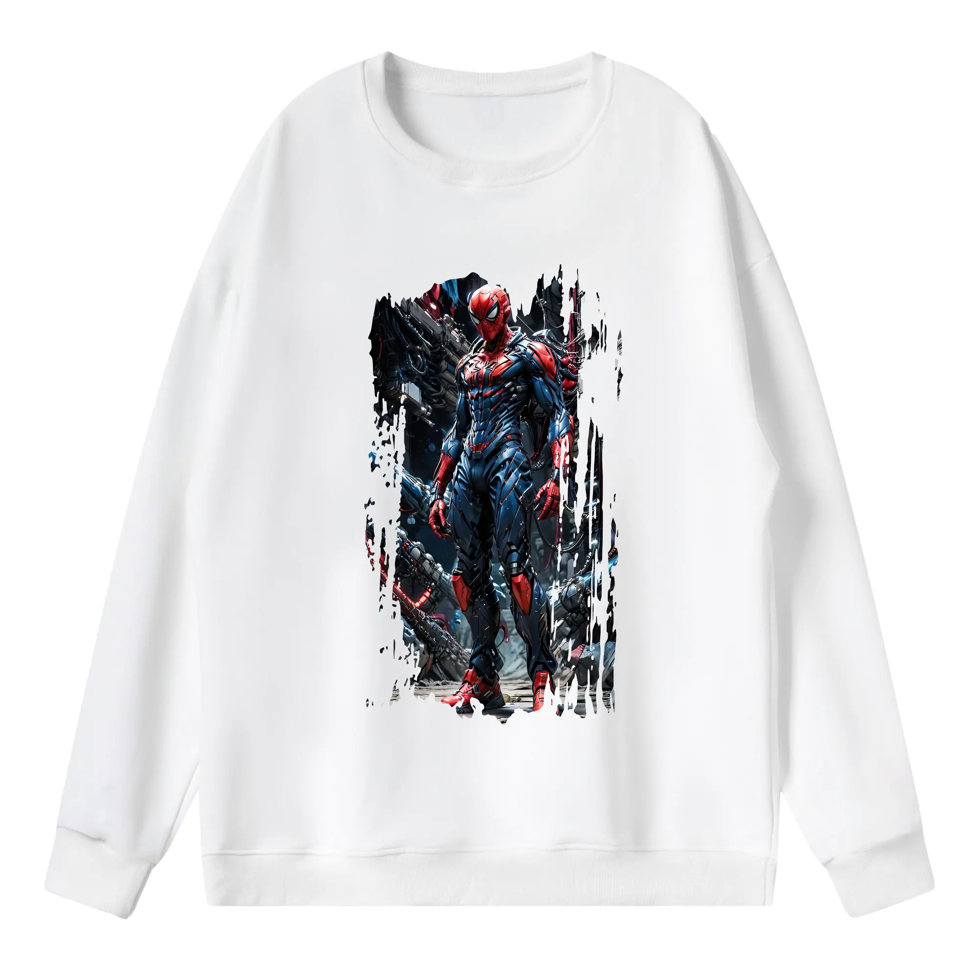 アベンジャーズ (Avenjāzu) グッズ スパイダーマン（Spider-Man） - 薄手 クルーネック スウェット 裏毛260g · ポリエステル 春秋向け カジュアル 男女兼用 · トレーナー デイリー スポーツ 散歩に最適