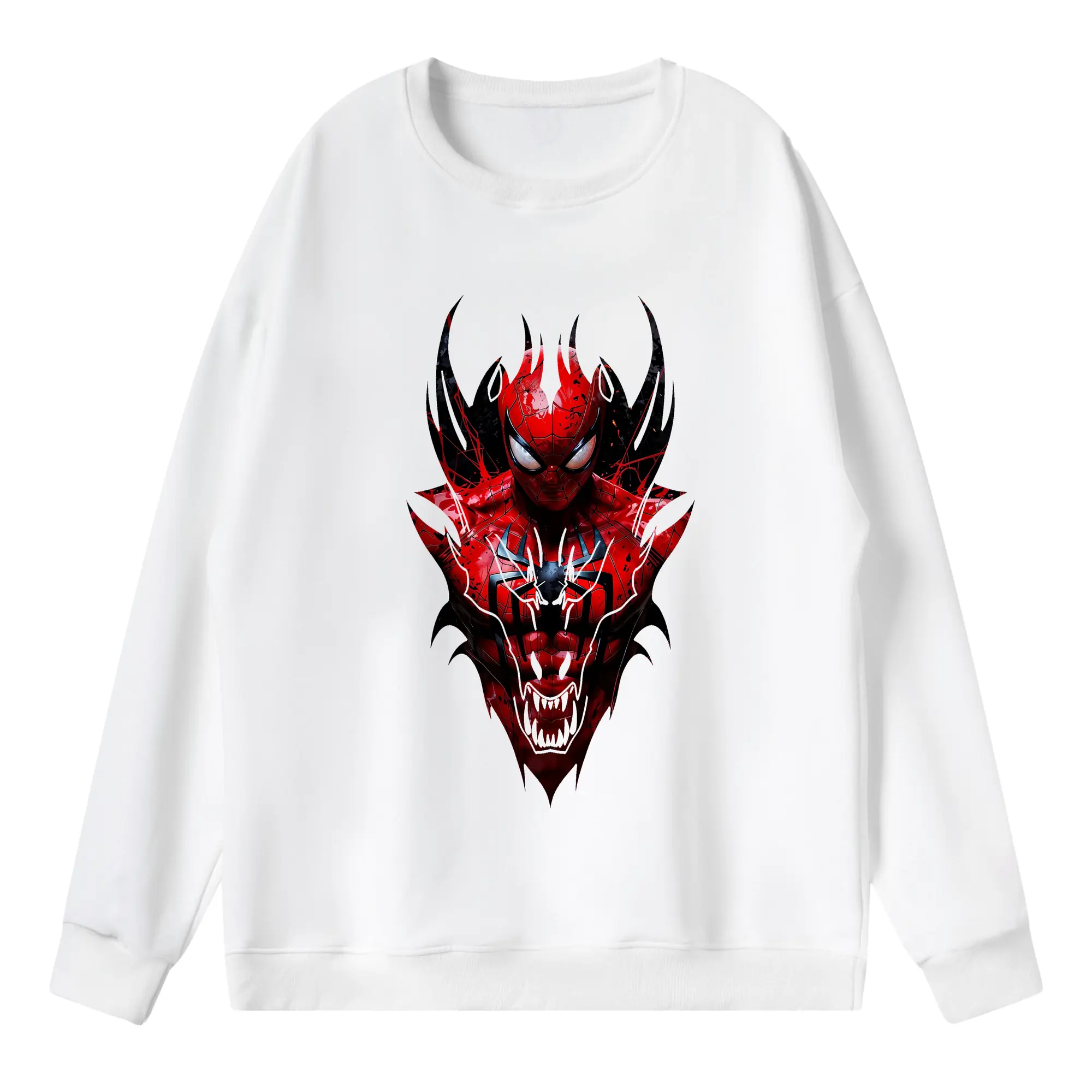 アベンジャーズ (Avenjāzu) グッズ スパイダーマン（Spider-Man） - 薄手 クルーネック スウェット 裏毛260g · ポリエステル 春秋向け カジュアル 男女兼用 · トレーナー デイリー スポーツ 散歩に最適