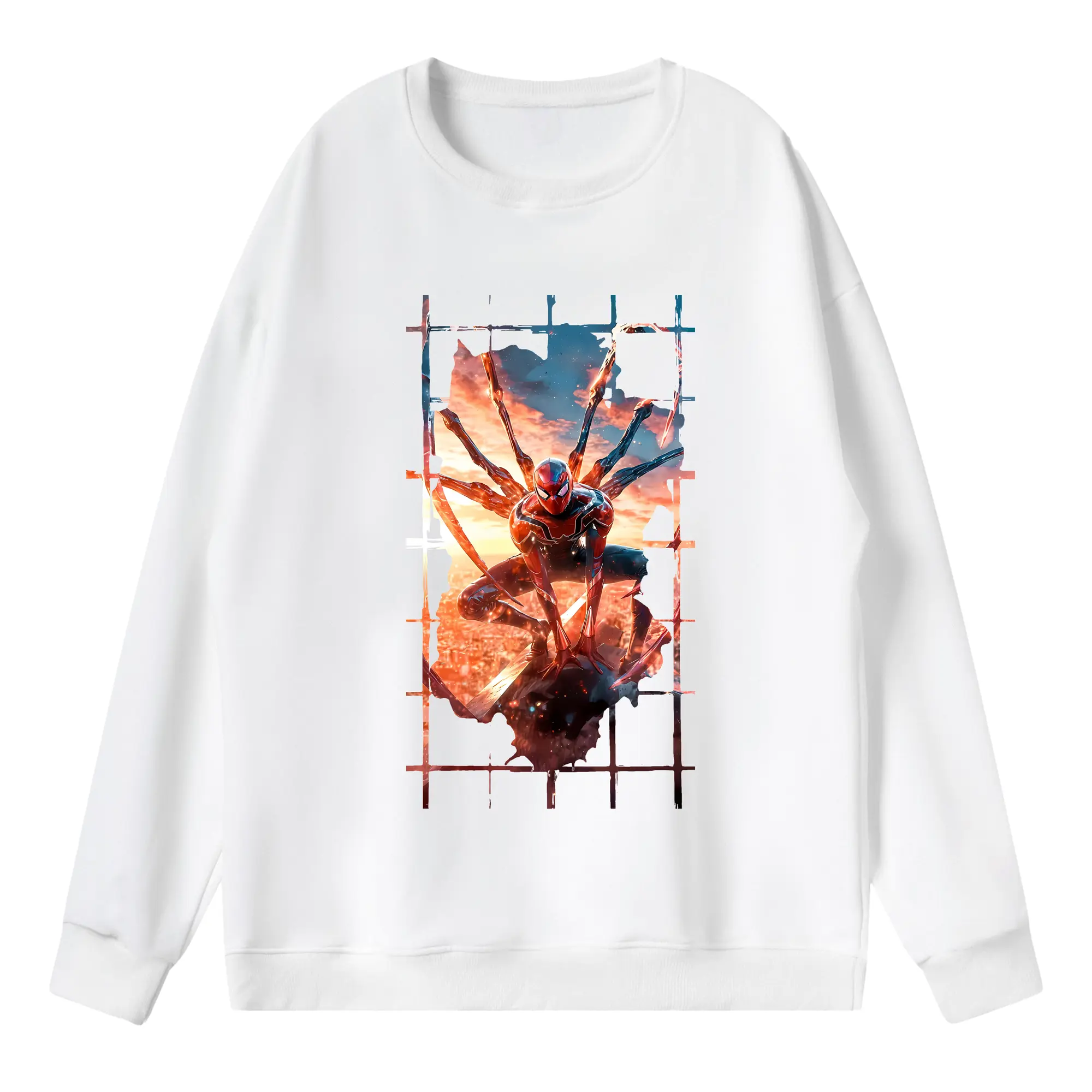 アベンジャーズ (Avenjāzu) グッズ スパイダーマン（Spider-Man） - 薄手 クルーネック スウェット 裏毛260g · ポリエステル 春秋向け カジュアル 男女兼用 · トレーナー デイリー スポーツ 散歩に最適