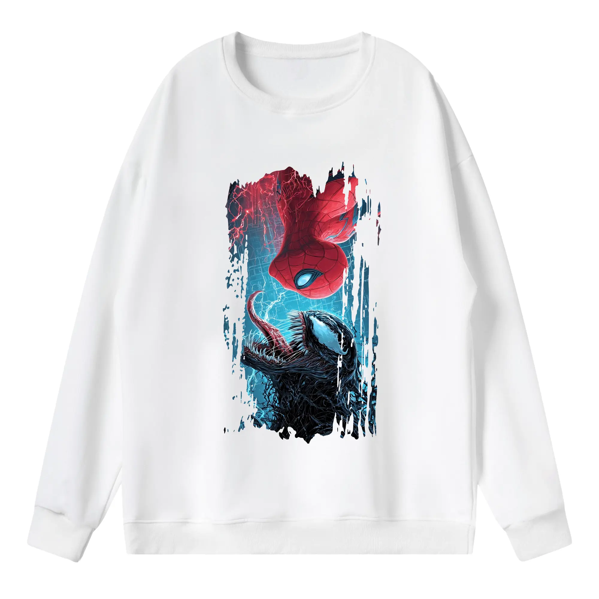 アベンジャーズ (Avenjāzu) グッズ スパイダーマン（Spider-Man） - 薄手 クルーネック スウェット 裏毛260g · ポリエステル 春秋向け カジュアル 男女兼用 · トレーナー デイリー スポーツ 散歩に最適