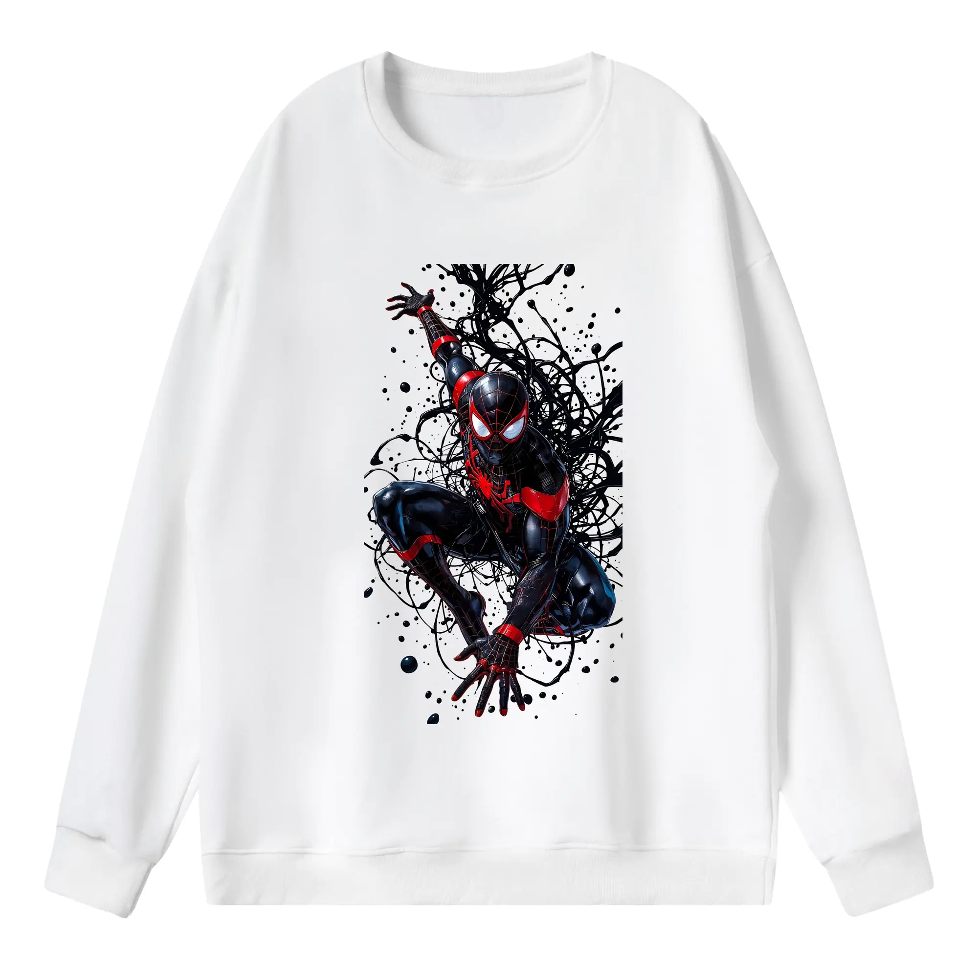 アベンジャーズ (Avenjāzu) グッズ スパイダーマン（Spider-Man） - 薄手 クルーネック スウェット 裏毛260g · ポリエステル 春秋向け カジュアル 男女兼用 · トレーナー デイリー スポーツ 散歩に最適