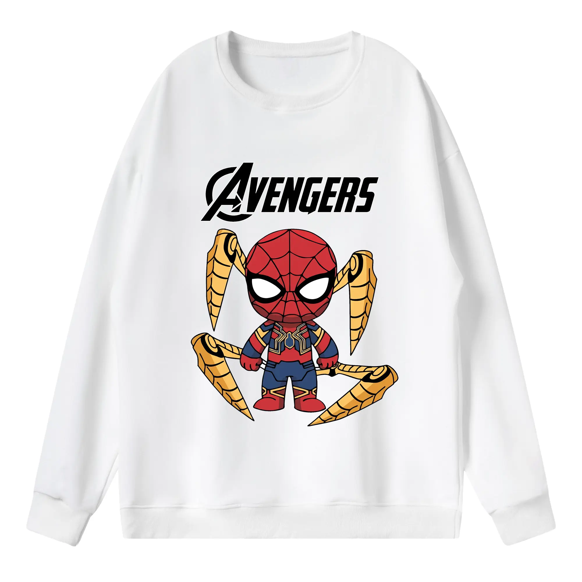 アベンジャーズ (Avenjāzu) グッズ スパイダーマン（Spider-Man） - 薄手 クルーネック スウェット 裏毛260g · ポリエステル 春秋向け カジュアル 男女兼用 · トレーナー デイリー スポーツ 散歩に最適