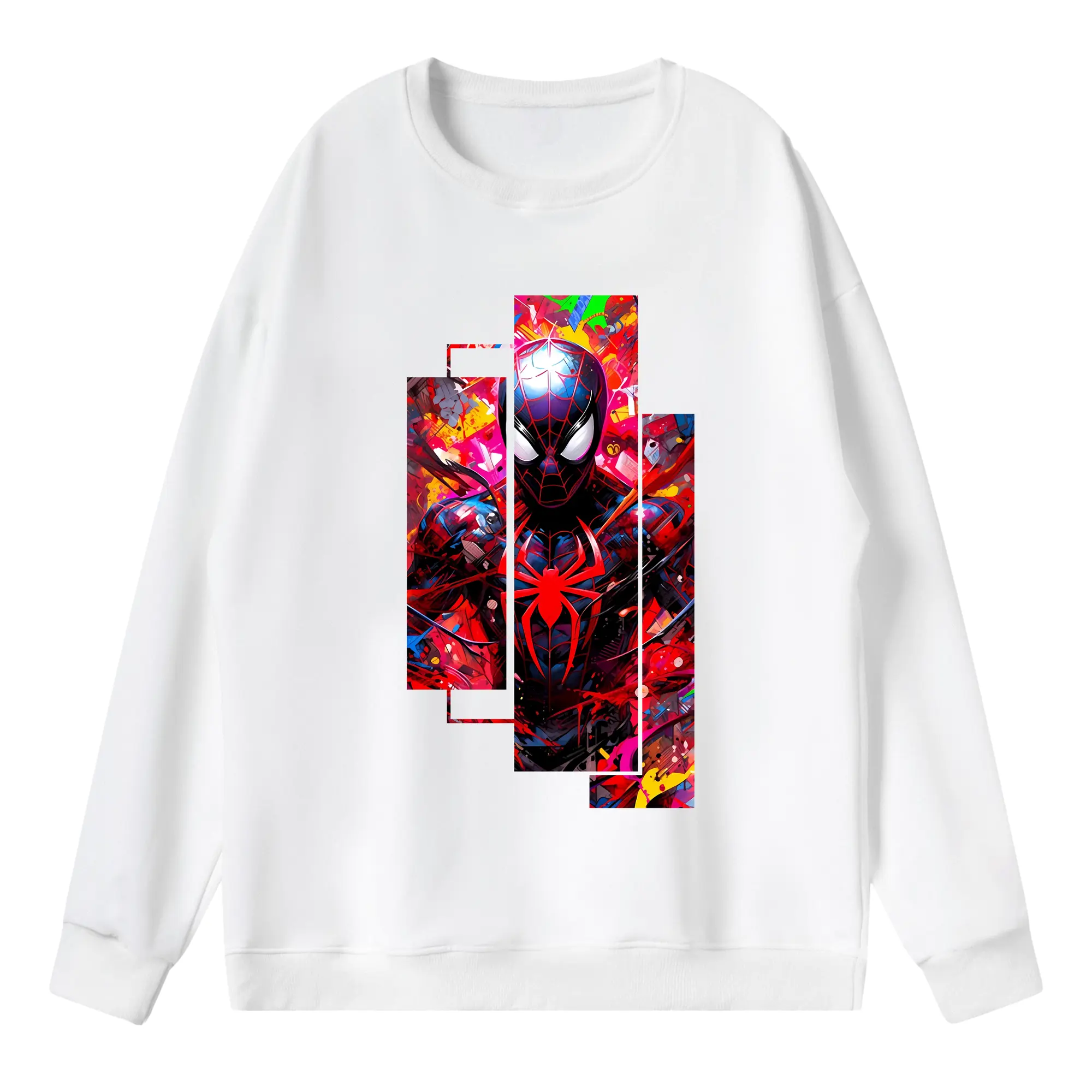 アベンジャーズ (Avenjāzu) グッズ スパイダーマン（Spider-Man） - 薄手 クルーネック スウェット 裏毛260g · ポリエステル 春秋向け カジュアル 男女兼用 · トレーナー デイリー スポーツ 散歩に最適