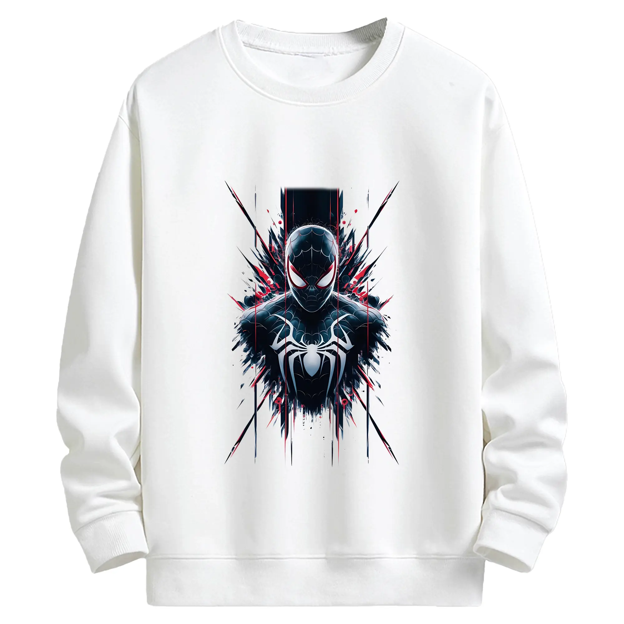 アベンジャーズ (Avenjāzu) グッズ スパイダーマン（Spider-Man） - キッズ クルーネックスウェットシャツ ・ フロントプリント ・ 綿80％ ポリエステル20％ ・ 快適 通学 スポーツ 日常使い お散歩用