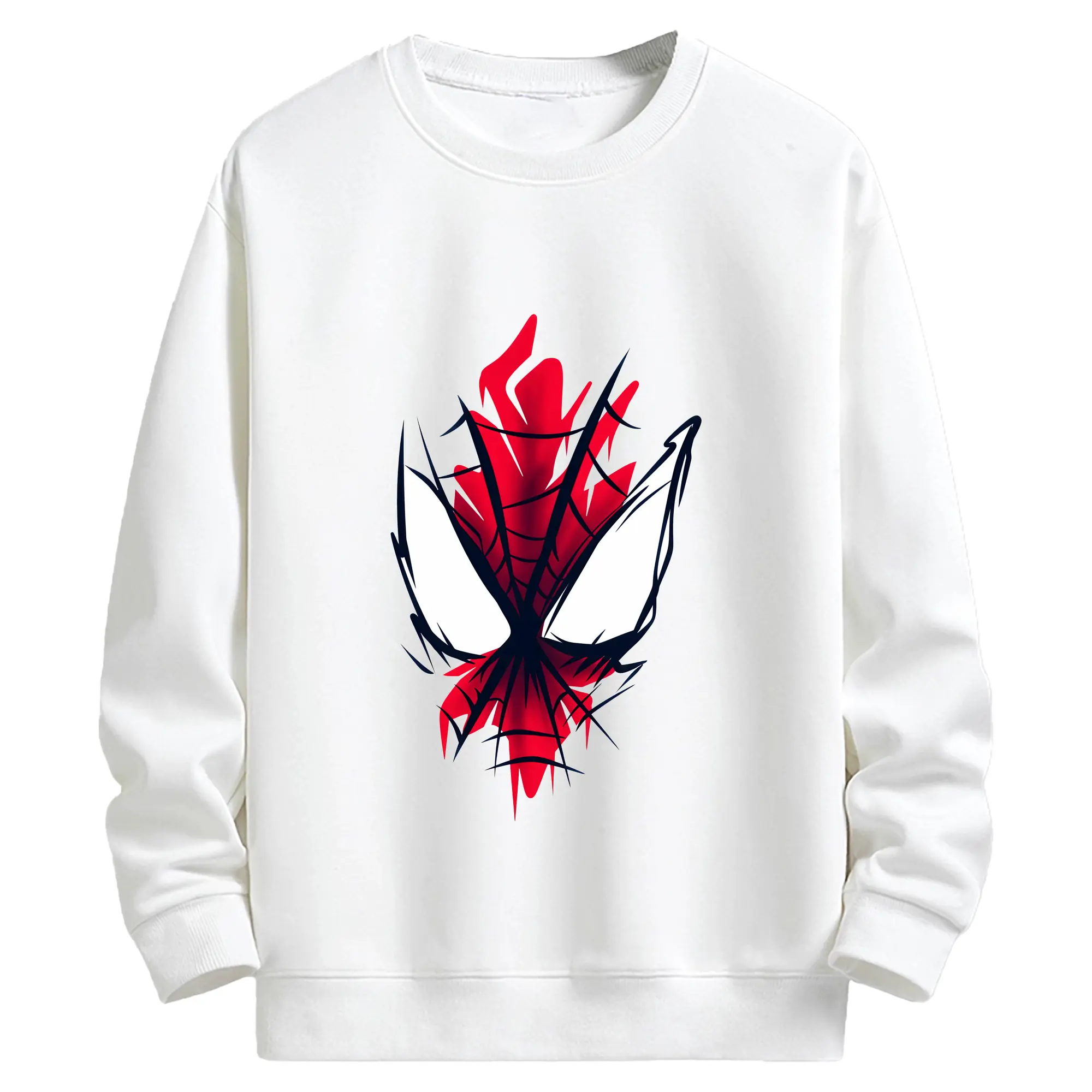 アベンジャーズ (Avenjāzu) グッズ スパイダーマン（Spider-Man） - キッズ クルーネックスウェットシャツ ・ フロントプリント ・ 綿80％ ポリエステル20％ ・ 快適 通学 スポーツ 日常使い お散歩用