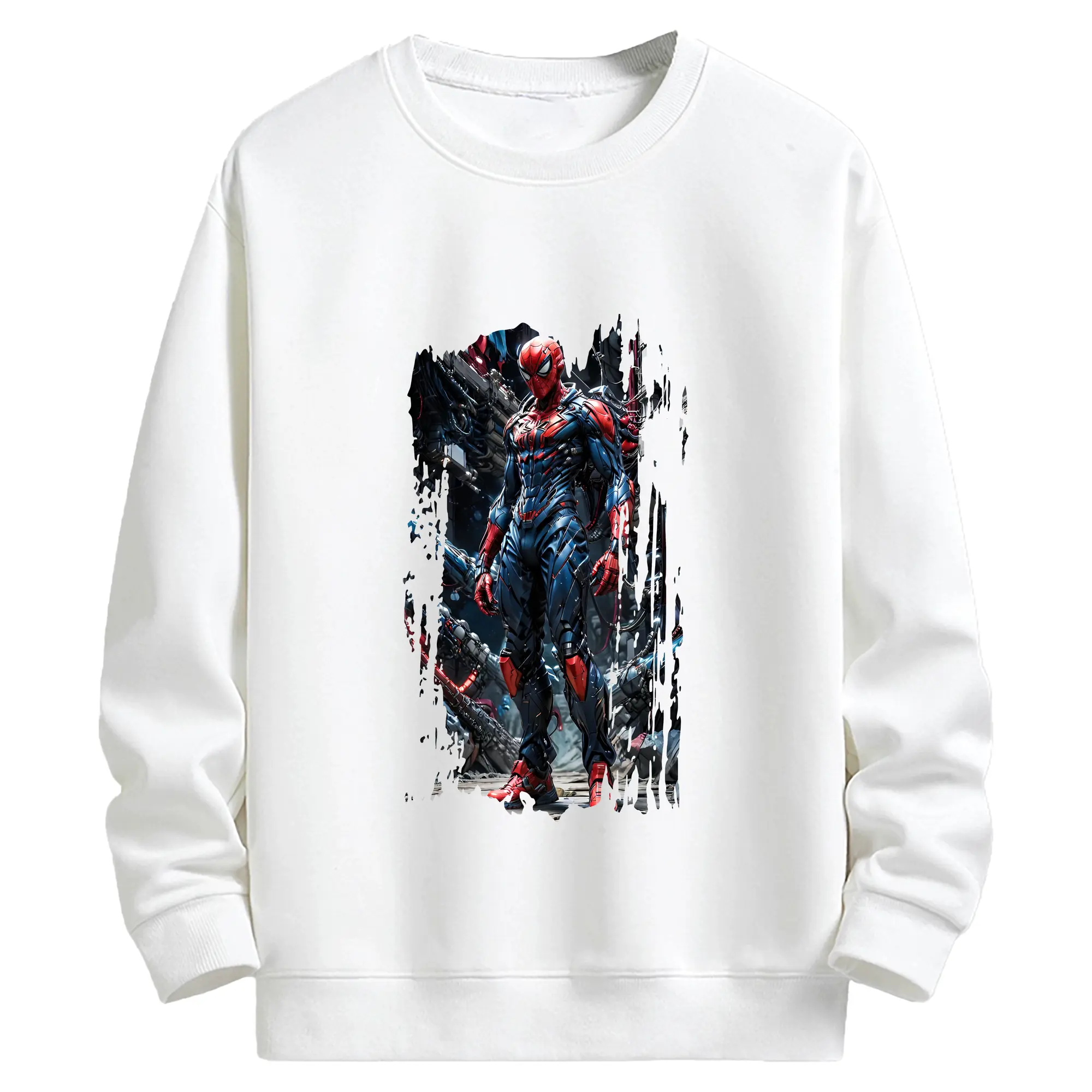 アベンジャーズ (Avenjāzu) グッズ スパイダーマン（Spider-Man） - キッズ クルーネックスウェットシャツ ・ フロントプリント ・ 綿80％ ポリエステル20％ ・ 快適 通学 スポーツ 日常使い お散歩用