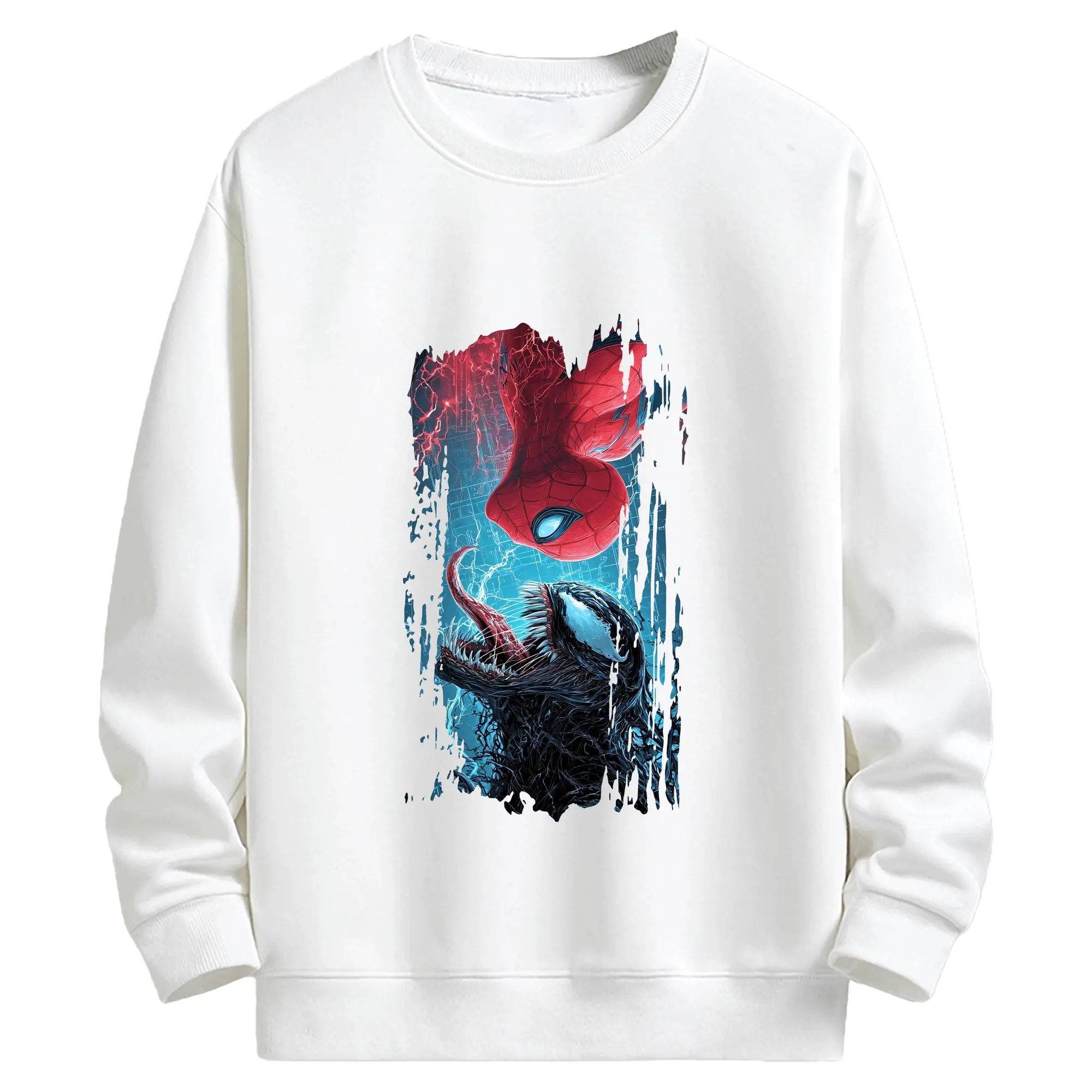 アベンジャーズ (Avenjāzu) グッズ スパイダーマン（Spider-Man） - キッズ クルーネックスウェットシャツ ・ フロントプリント ・ 綿80％ ポリエステル20％ ・ 快適 通学 スポーツ 日常使い お散歩用