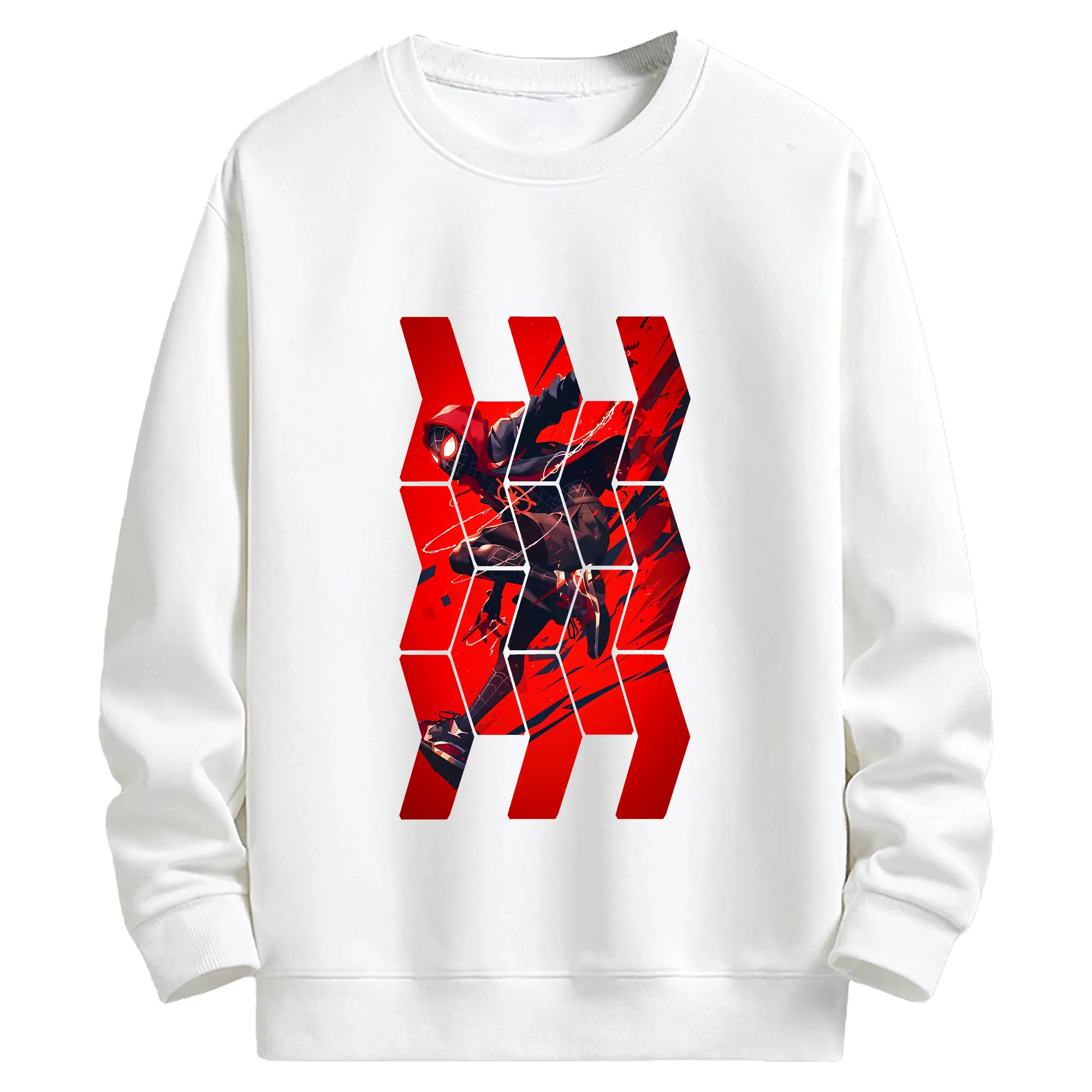 アベンジャーズ (Avenjāzu) グッズ スパイダーマン（Spider-Man） - キッズ クルーネックスウェットシャツ ・ フロントプリント ・ 綿80％ ポリエステル20％ ・ 快適 通学 スポーツ 日常使い お散歩用