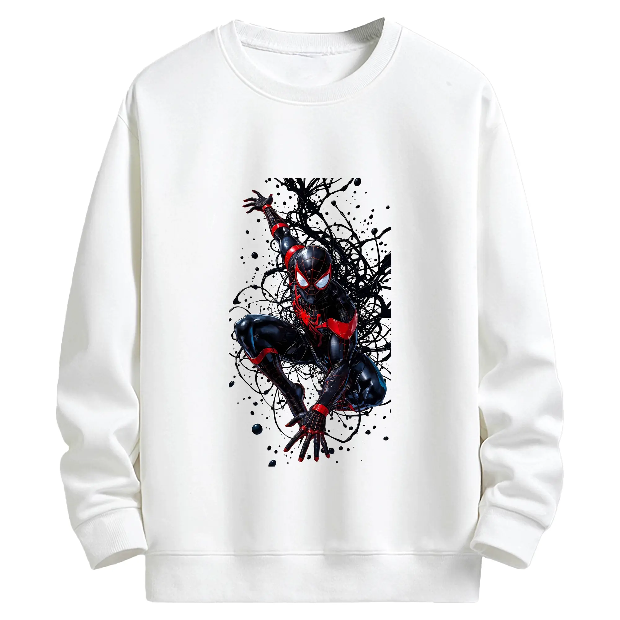 アベンジャーズ (Avenjāzu) グッズ スパイダーマン（Spider-Man） - キッズ クルーネックスウェットシャツ ・ フロントプリント ・ 綿80％ ポリエステル20％ ・ 快適 通学 スポーツ 日常使い お散歩用