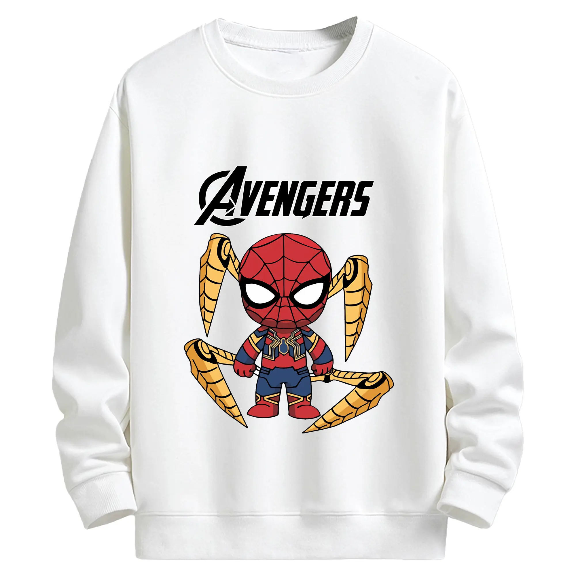 アベンジャーズ (Avenjāzu) グッズ スパイダーマン（Spider-Man） - キッズ クルーネックスウェットシャツ ・ フロントプリント ・ 綿80％ ポリエステル20％ ・ 快適 通学 スポーツ 日常使い お散歩用