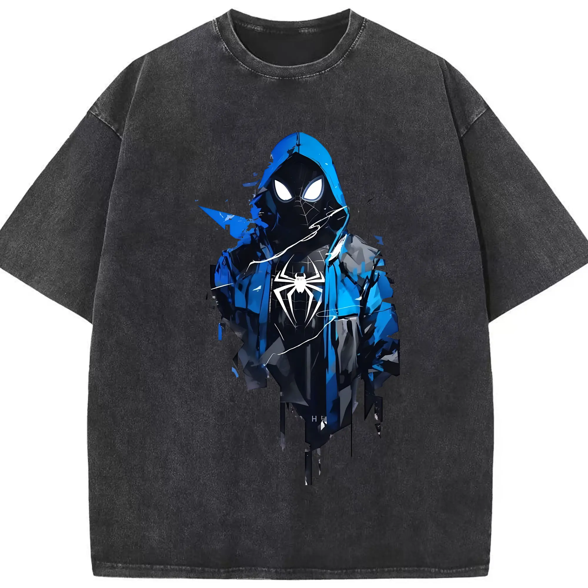アベンジャーズ (Avenjāzu) グッズ スパイダーマン（Spider-Man） - 綿100％ ヴィンテージ風 半袖Tシャツ ・ フロントプリント ・ 柔らか肌触り ・ 通気性 快適 ・ スポーツ カジュアル 外出用