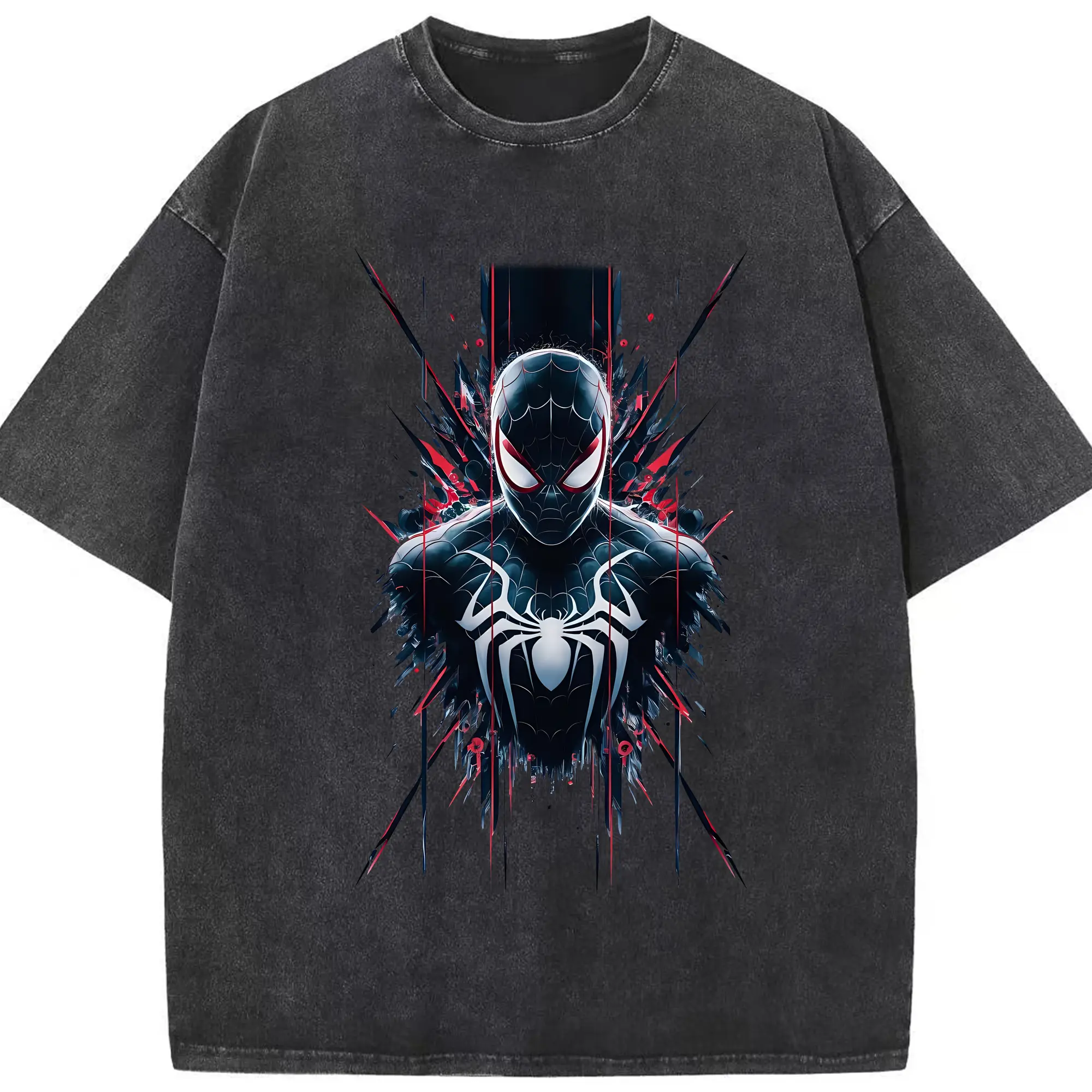 アベンジャーズ (Avenjāzu) グッズ スパイダーマン（Spider-Man） - 綿100％ ヴィンテージ風 半袖Tシャツ ・ フロントプリント ・ 柔らか肌触り ・ 通気性 快適 ・ スポーツ カジュアル 外出用