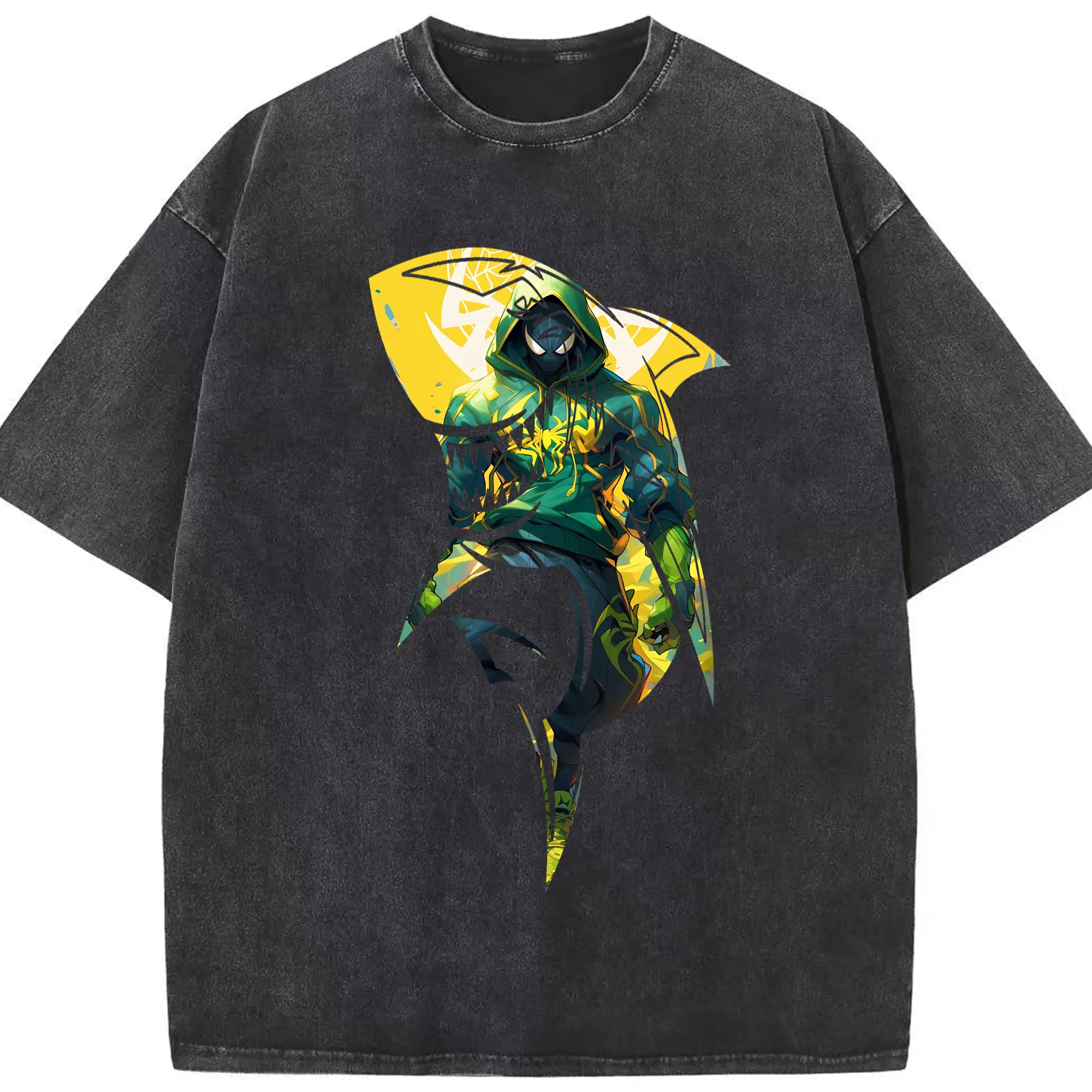 アベンジャーズ (Avenjāzu) グッズ スパイダーマン（Spider-Man） - 綿100％ ヴィンテージ風 半袖Tシャツ ・ フロントプリント ・ 柔らか肌触り ・ 通気性 快適 ・ スポーツ カジュアル 外出用