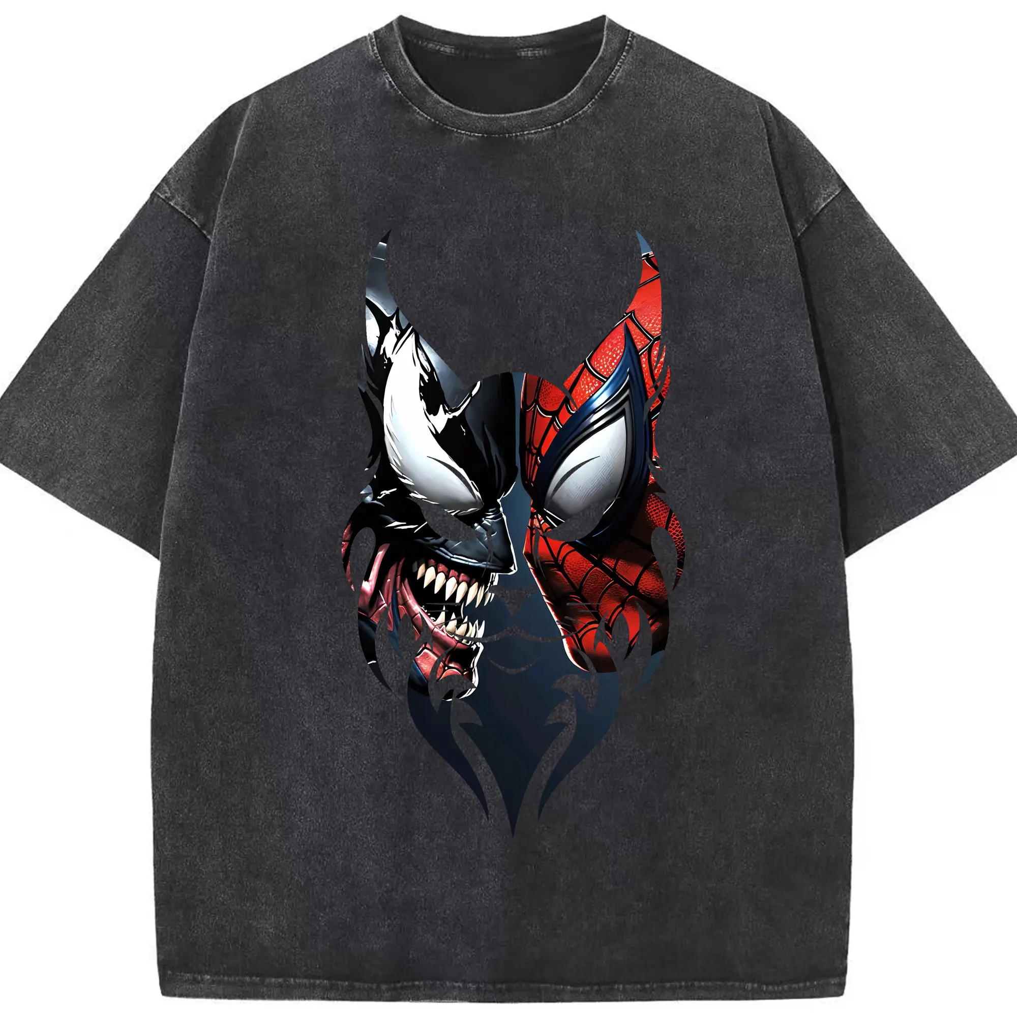 アベンジャーズ (Avenjāzu) グッズ スパイダーマン（Spider-Man） - 綿100％ ヴィンテージ風 半袖Tシャツ ・ フロントプリント ・ 柔らか肌触り ・ 通気性 快適 ・ スポーツ カジュアル 外出用