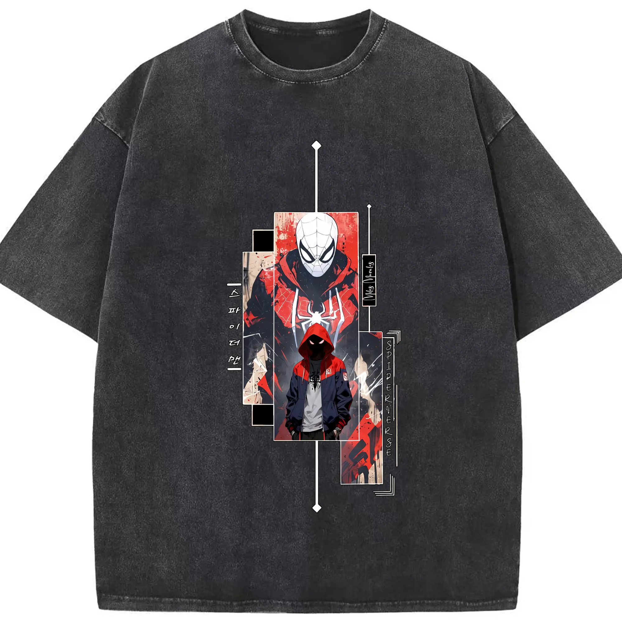アベンジャーズ (Avenjāzu) グッズ スパイダーマン（Spider-Man） - 綿100％ ヴィンテージ風 半袖Tシャツ ・ フロントプリント ・ 柔らか肌触り ・ 通気性 快適 ・ スポーツ カジュアル 外出用