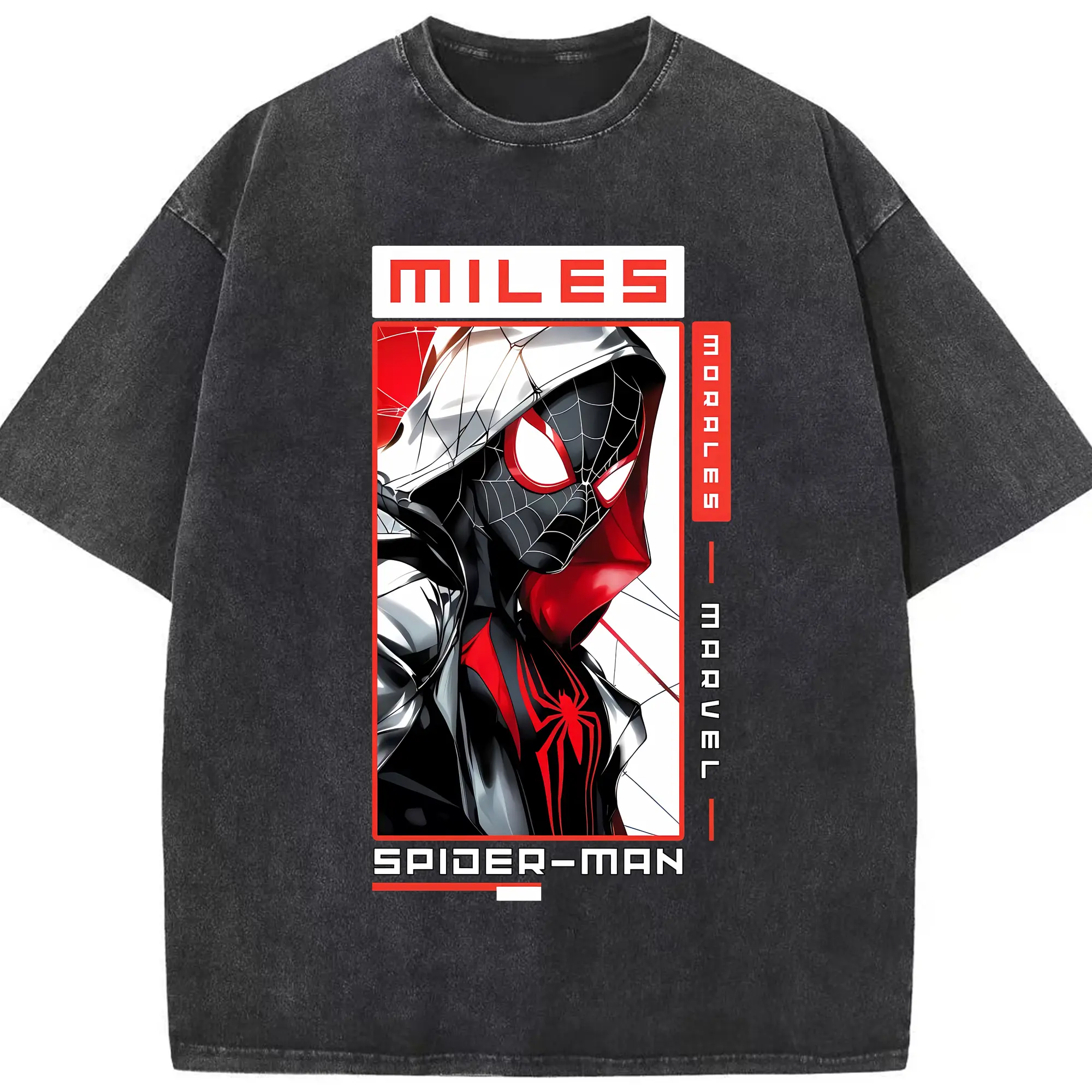 アベンジャーズ (Avenjāzu) グッズ スパイダーマン（Spider-Man） - 綿100％ ヴィンテージ風 半袖Tシャツ ・ フロントプリント ・ 柔らか肌触り ・ 通気性 快適 ・ スポーツ カジュアル 外出用