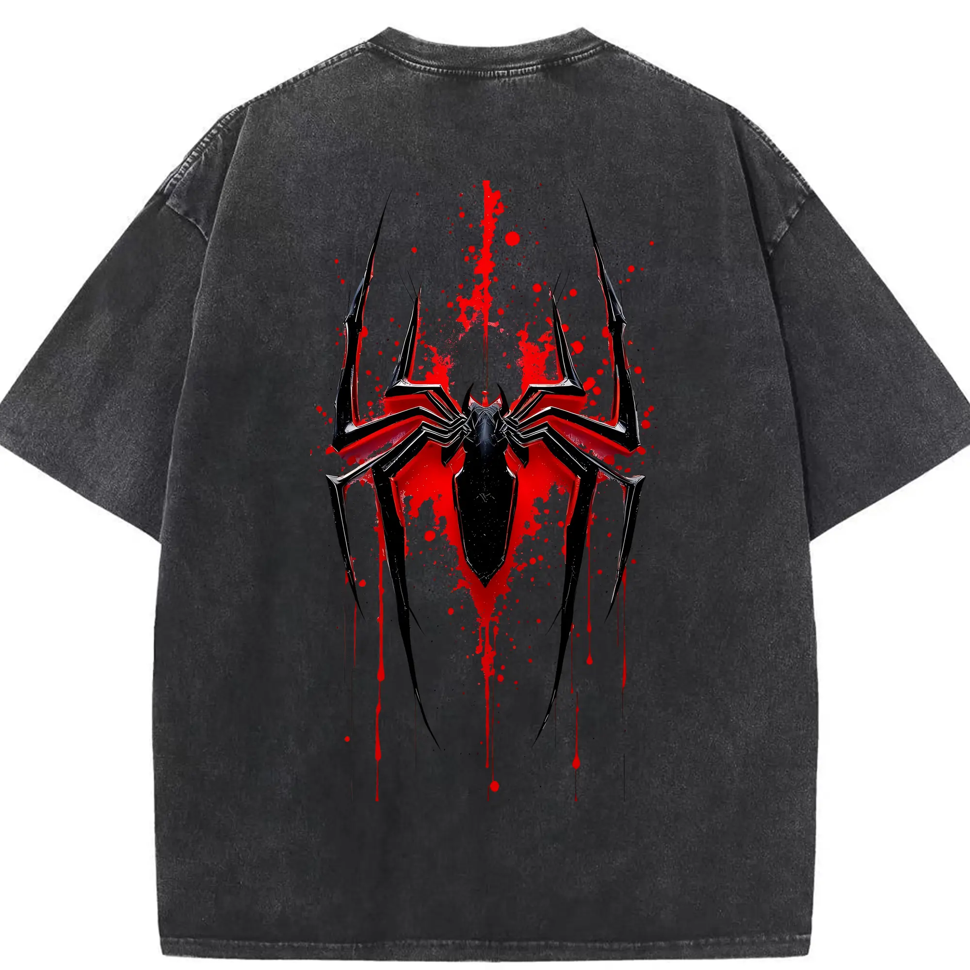 アベンジャーズ (Avenjāzu) グッズ スパイダーマン（Spider-Man） - 綿100％ ヴィンテージ風 半袖Tシャツ ・ 背面プリント ・ 柔らか肌触り ・ 通気性 快適 ・ スポーツ カジュアル 外出用