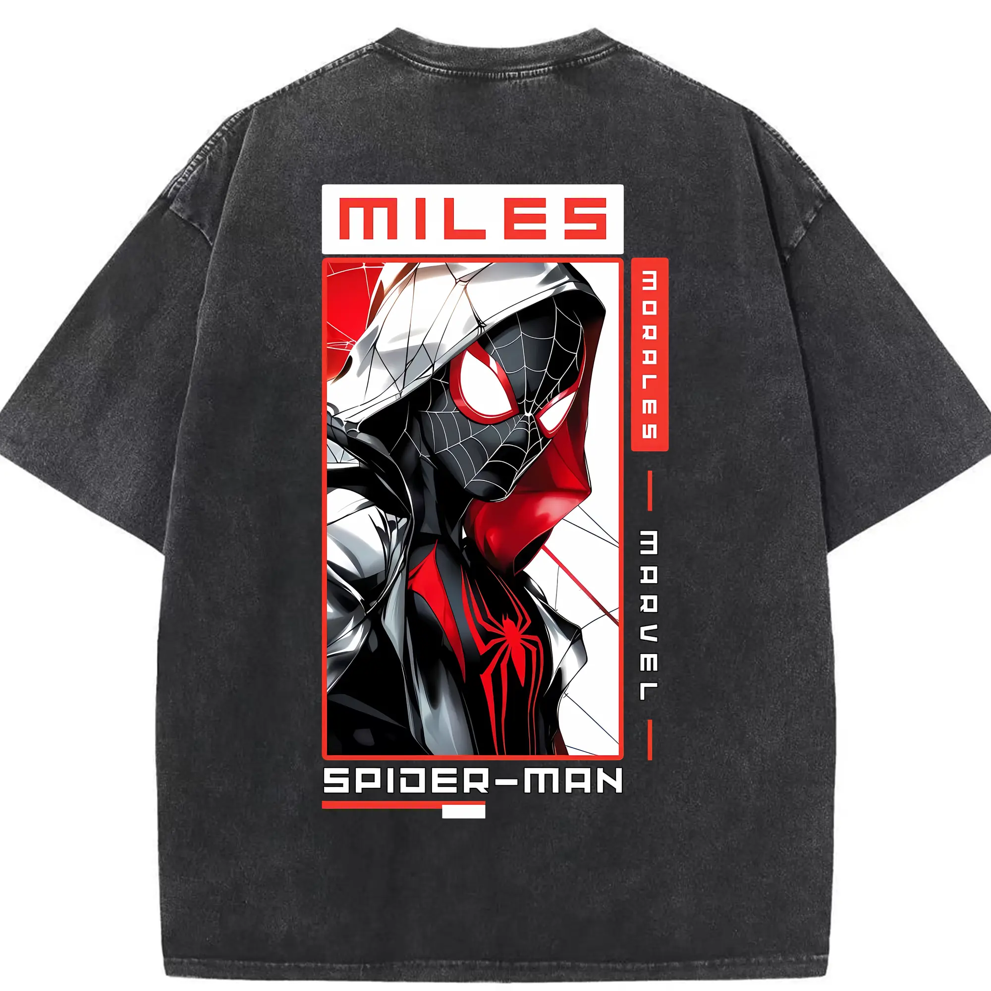 アベンジャーズ (Avenjāzu) グッズ スパイダーマン（Spider-Man） - 綿100％ ヴィンテージ風 半袖Tシャツ ・ 背面プリント ・ 柔らか肌触り ・ 通気性 快適 ・ スポーツ カジュアル 外出用