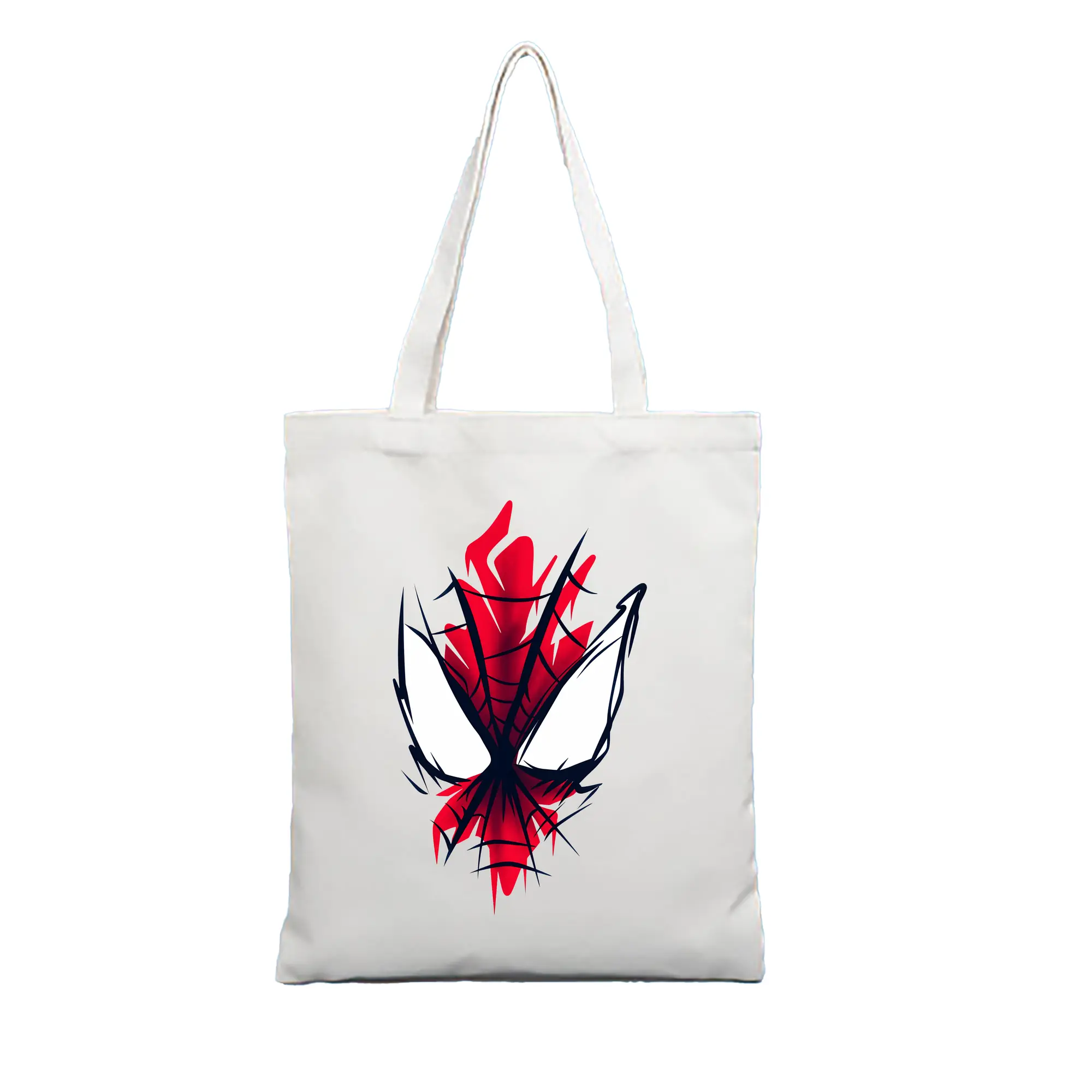 アベンジャーズ (Avenjāzu) グッズ スパイダーマン（Spider-Man） - 縦型キャンバス手提げバッグ（トートバッグ） ・ キャンバス素材 ・ ショッピング用 ・ 軽量 丈夫 お手入れ簡単