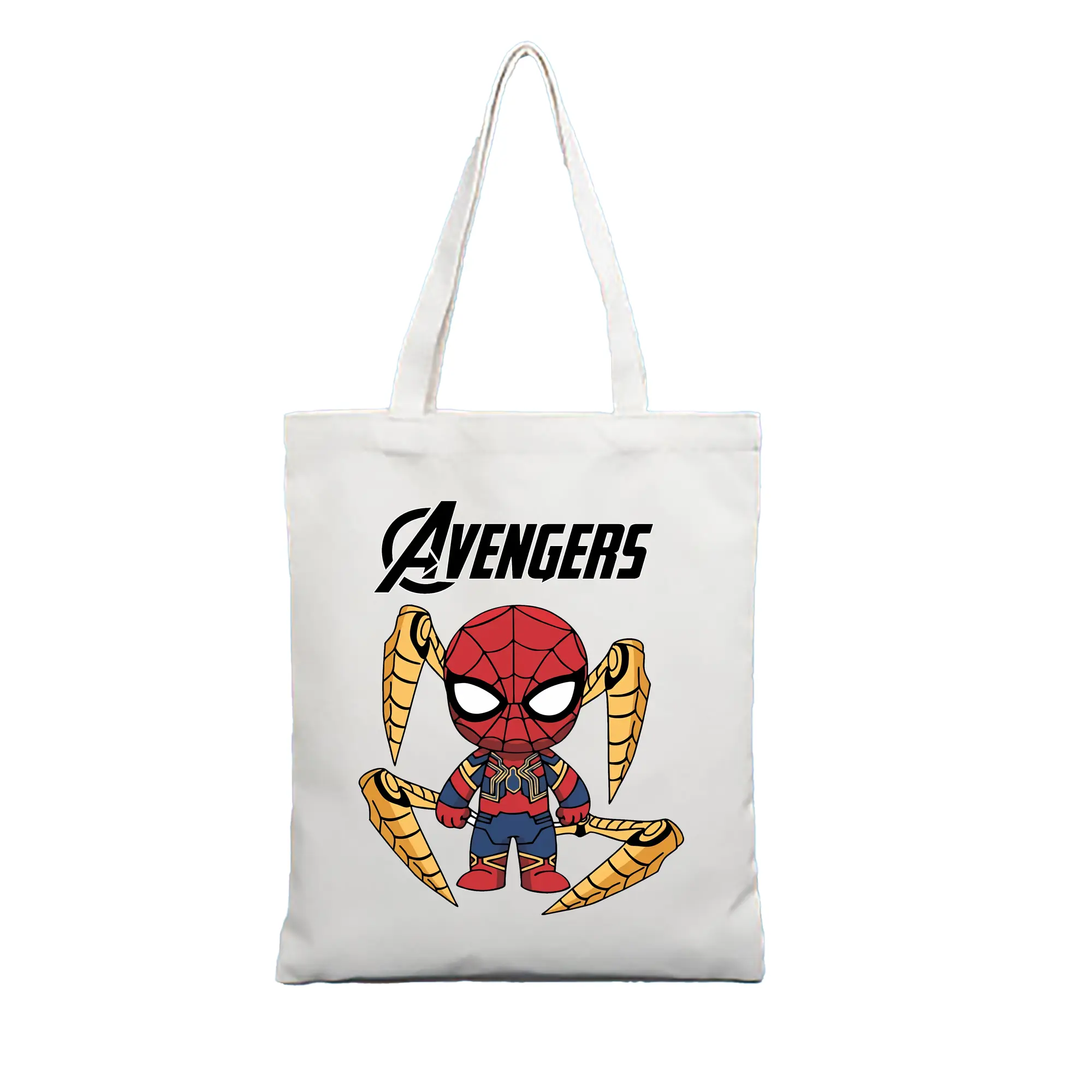 アベンジャーズ (Avenjāzu) グッズ スパイダーマン（Spider-Man） - 縦型キャンバス手提げバッグ（トートバッグ） ・ キャンバス素材 ・ ショッピング用 ・ 軽量 丈夫 お手入れ簡単