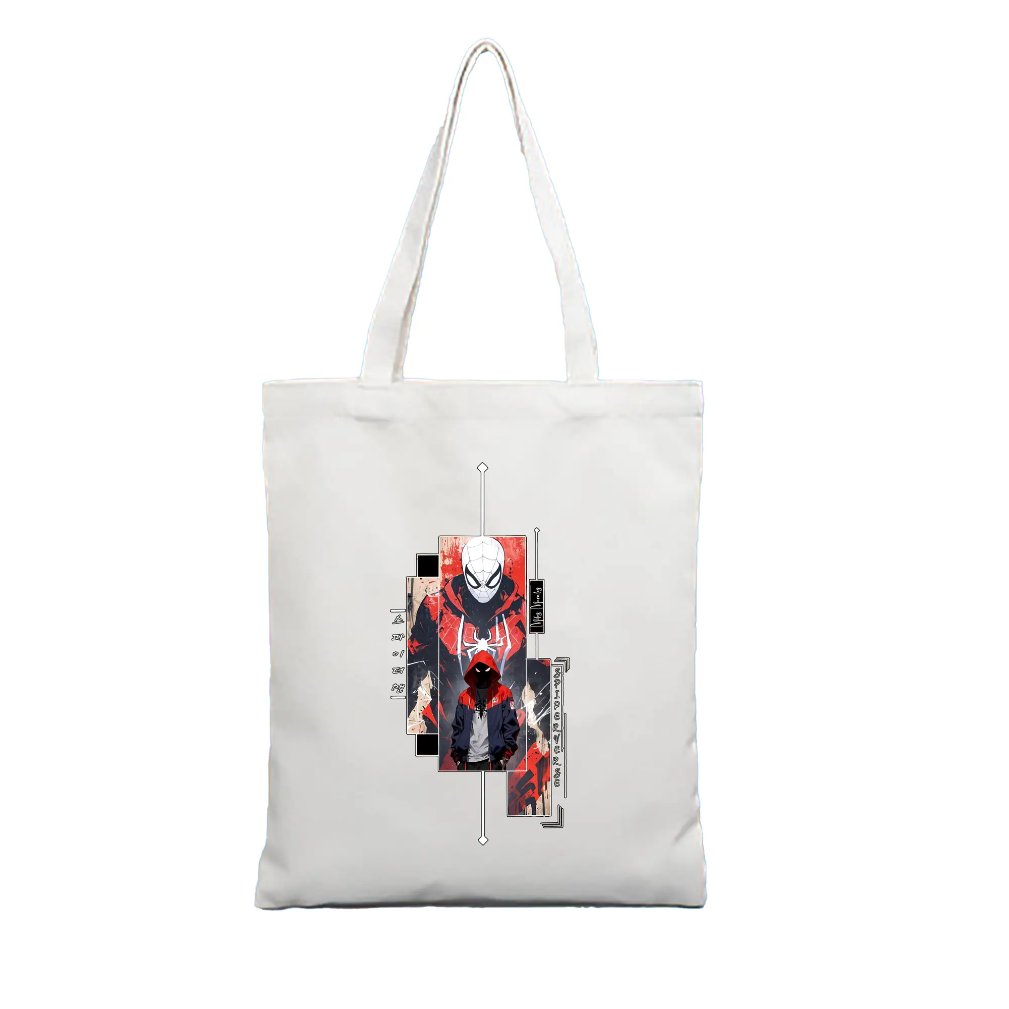 アベンジャーズ (Avenjāzu) グッズ スパイダーマン（Spider-Man） - 縦型キャンバス手提げバッグ（トートバッグ） ・ キャンバス素材 ・ ショッピング用 ・ 軽量 丈夫 お手入れ簡単