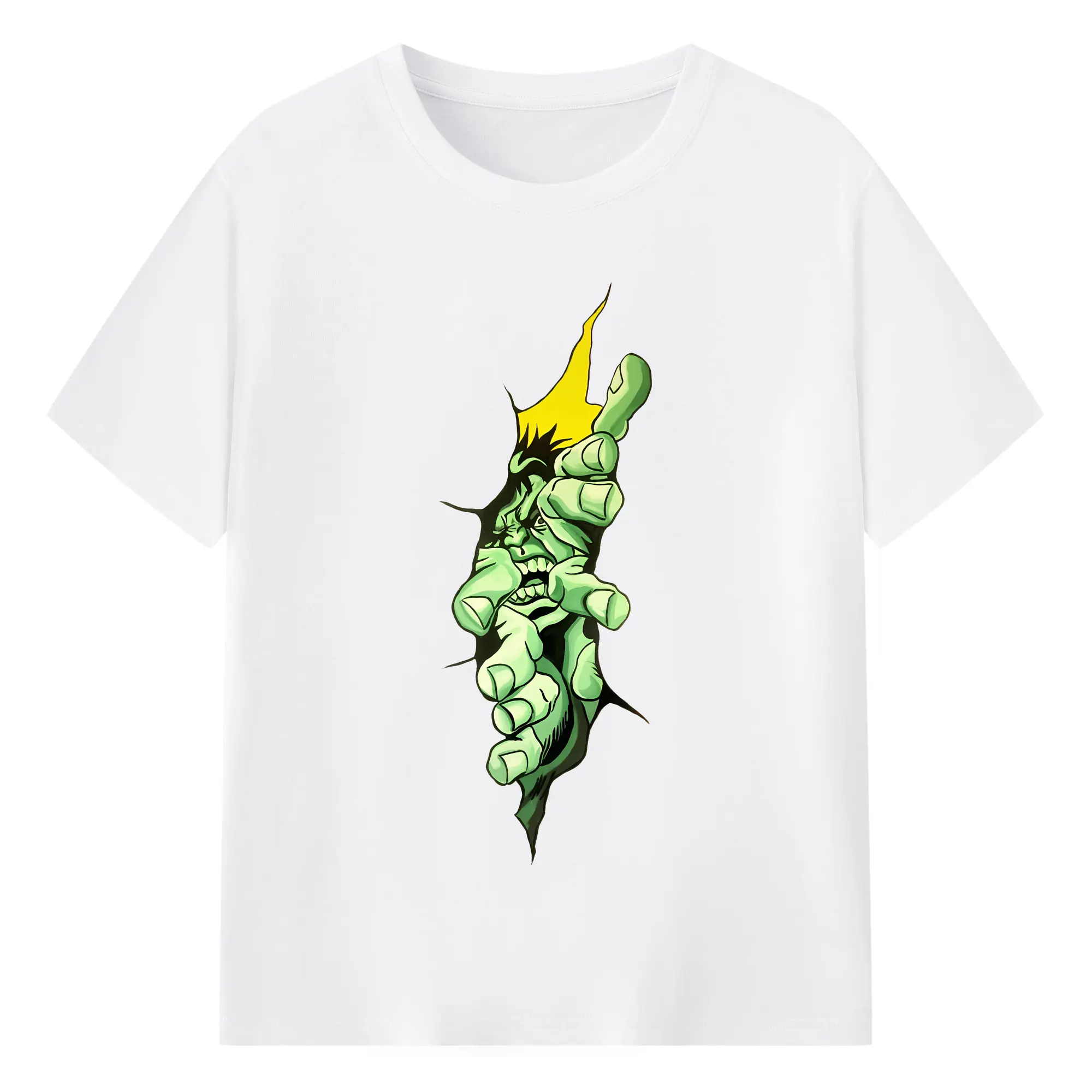 アベンジャーズ (Avenjāzu) グッズ ハルク（Hulk） - 綿100％ 半袖Tシャツ ・ フロントプリント ・ 快適 通気性 ・ 日常使い 散歩 スポーツ用