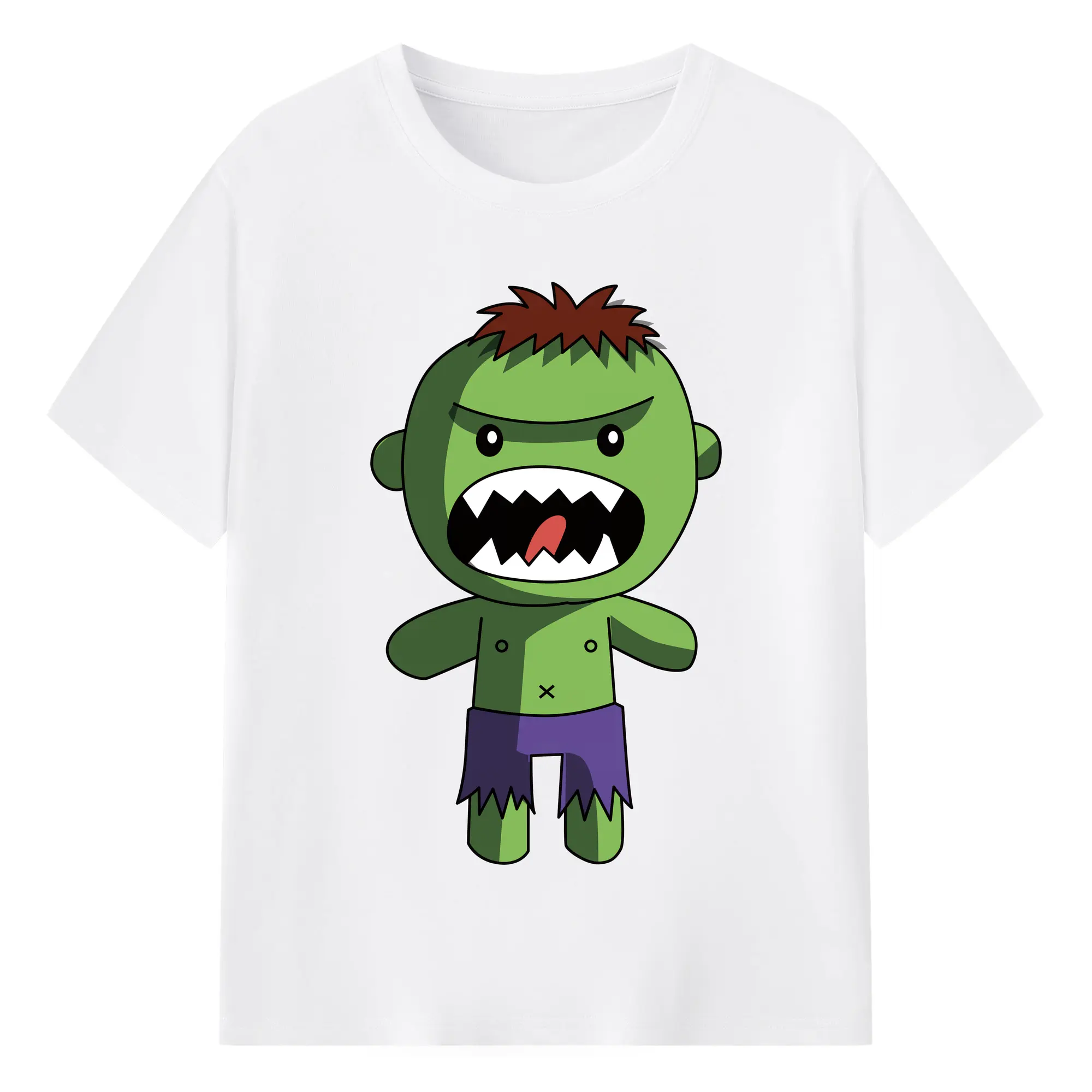 アベンジャーズ (Avenjāzu) グッズ ハルク（Hulk） - 綿100％ 半袖Tシャツ ・ フロントプリント ・ 快適 通気性 ・ 日常使い 散歩 スポーツ用