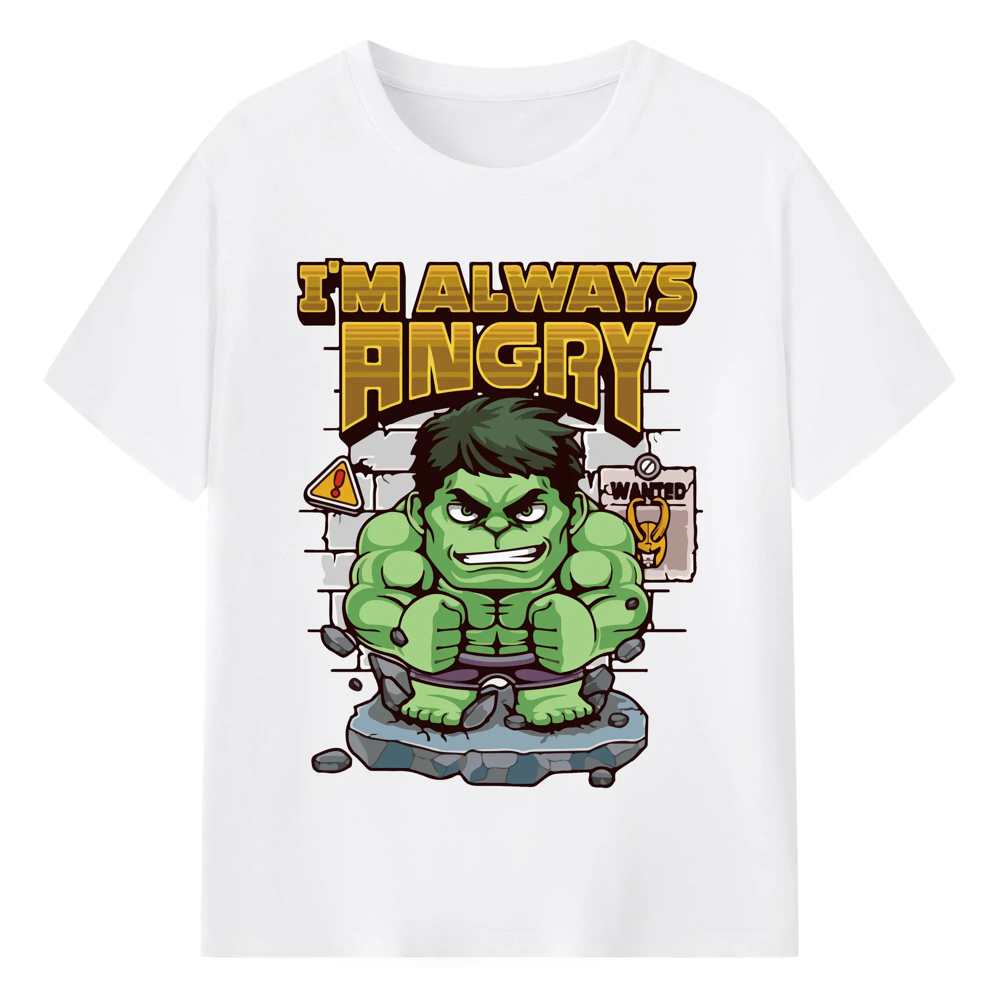 アベンジャーズ (Avenjāzu) グッズ ハルク（Hulk） - 綿100％ 半袖Tシャツ ・ フロントプリント ・ 快適 通気性 ・ 日常使い 散歩 スポーツ用