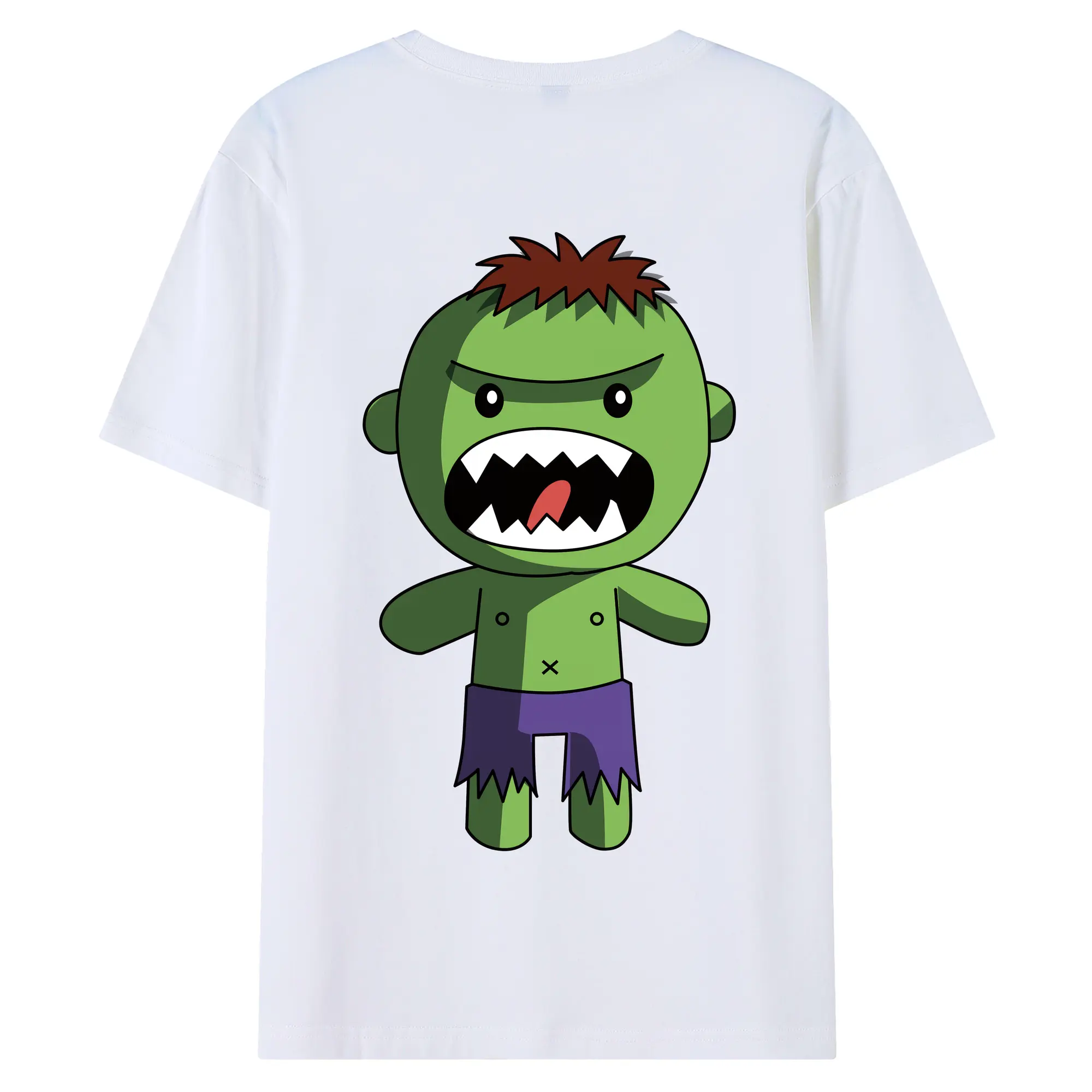 アベンジャーズ (Avenjāzu) グッズ ハルク（Hulk） - 綿100％ 半袖Tシャツ ・ バックプリント ・ 快適 通気性 ・ 日常使い 散歩 スポーツ用
