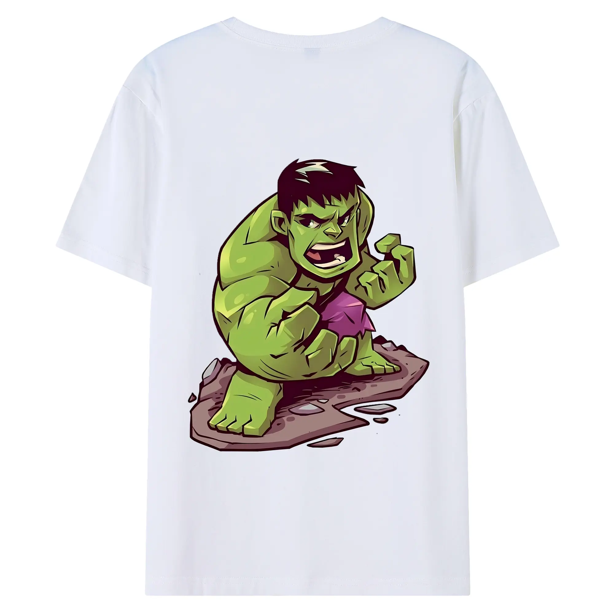 アベンジャーズ (Avenjāzu) グッズ ハルク（Hulk） - 綿100％ 半袖Tシャツ ・ バックプリント ・ 快適 通気性 ・ 日常使い 散歩 スポーツ用